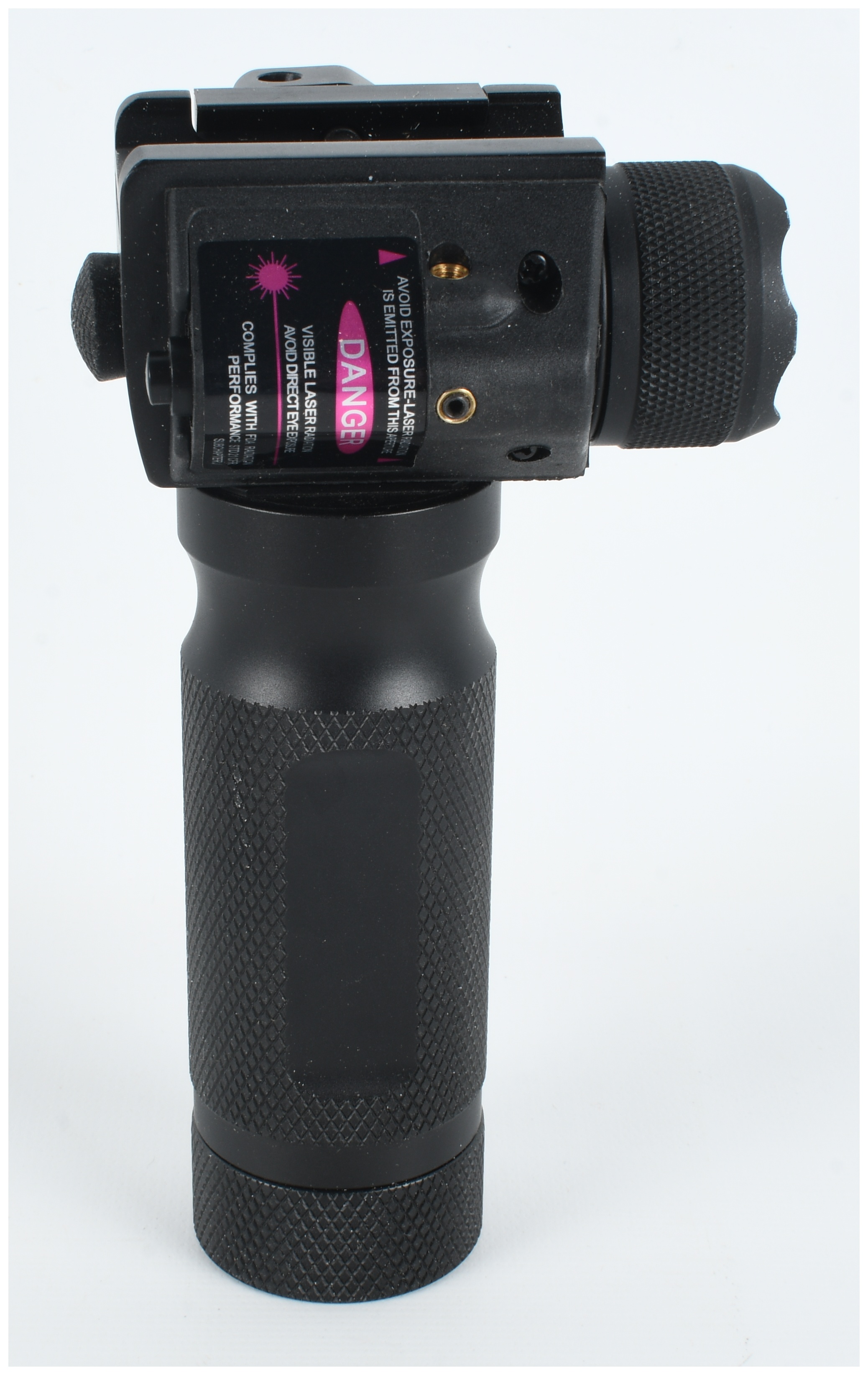Tactical Aluminum Vertical Foregrip with Integrated LED Flashlight and Laser Sight