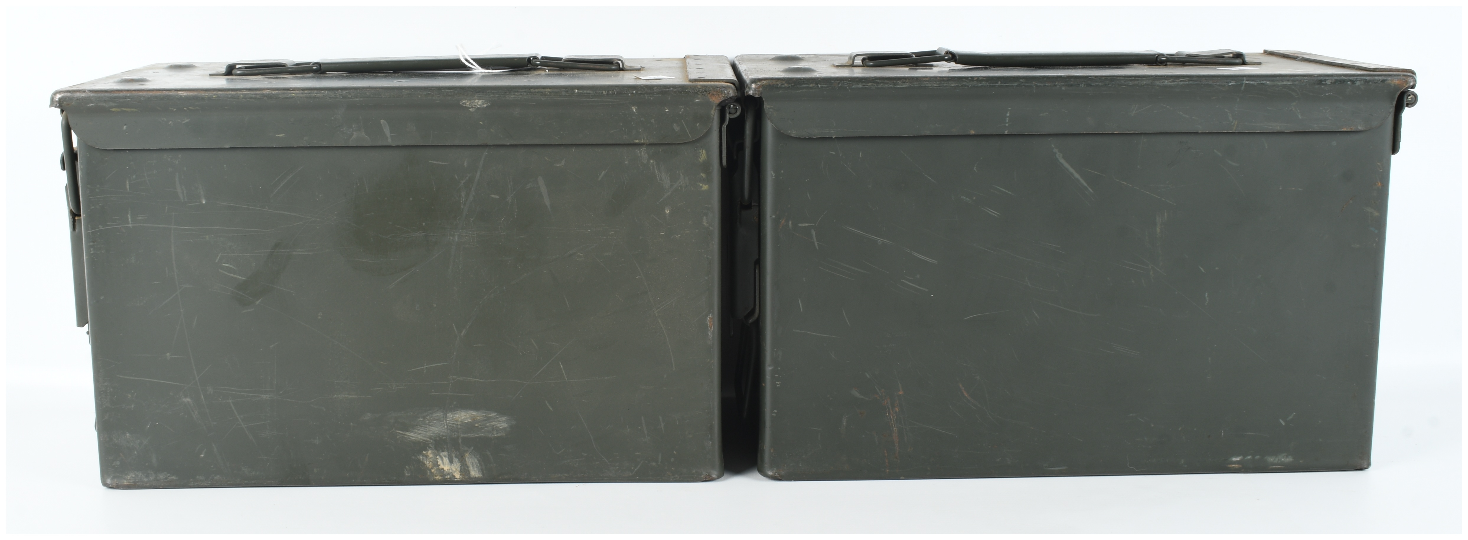 A Pair of US Military Surplus .50 Caliber M2A1 Steel Ammunition Cans
