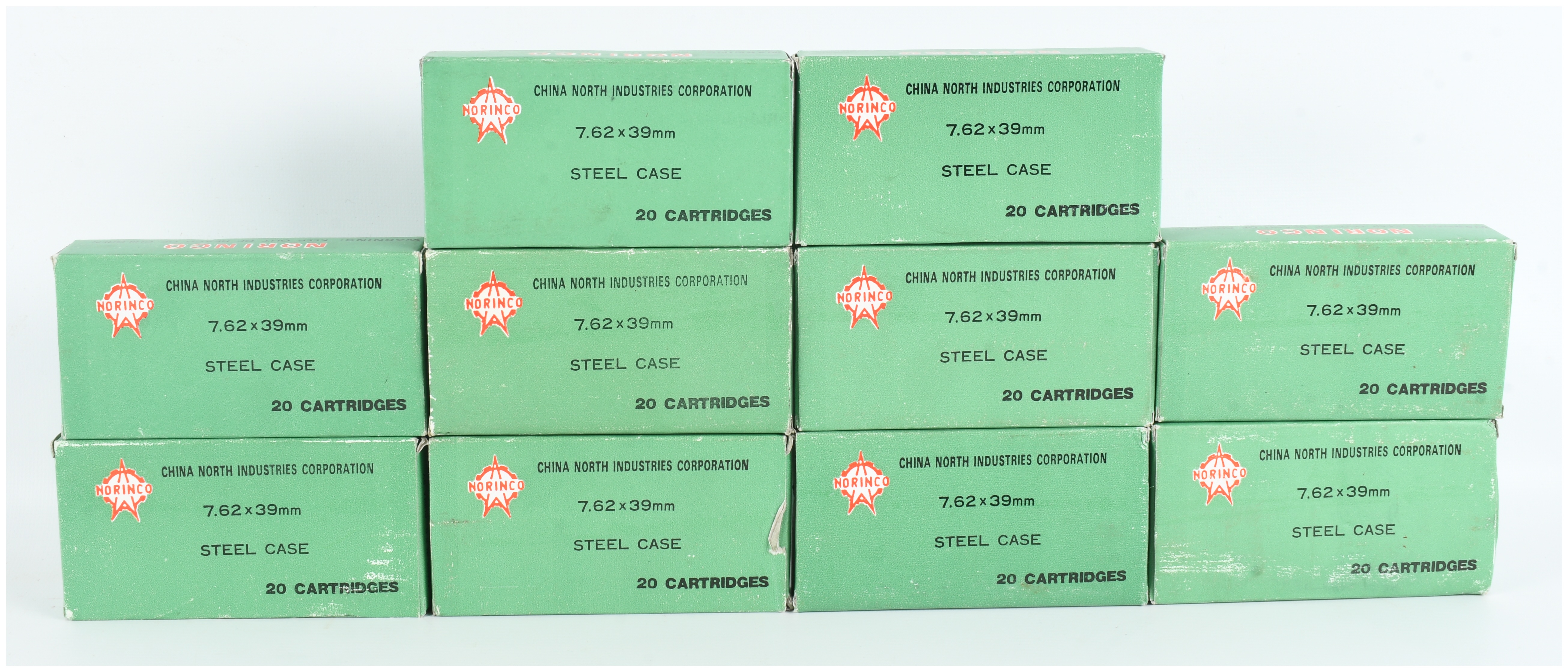 A Lot of 200 Rounds Norinco Steel Case Ammunition 7.62x39mm 1993