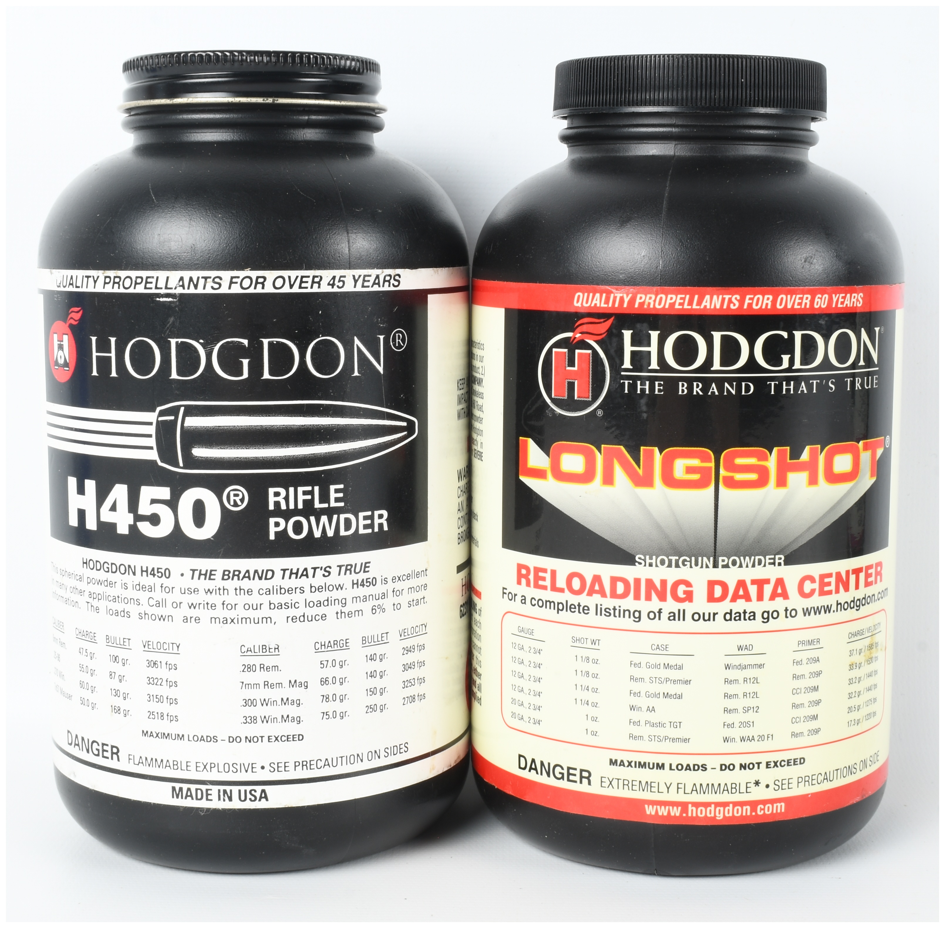 A Pair of Hodgdon Smokeless Propellant Powders, 2 lbs Total