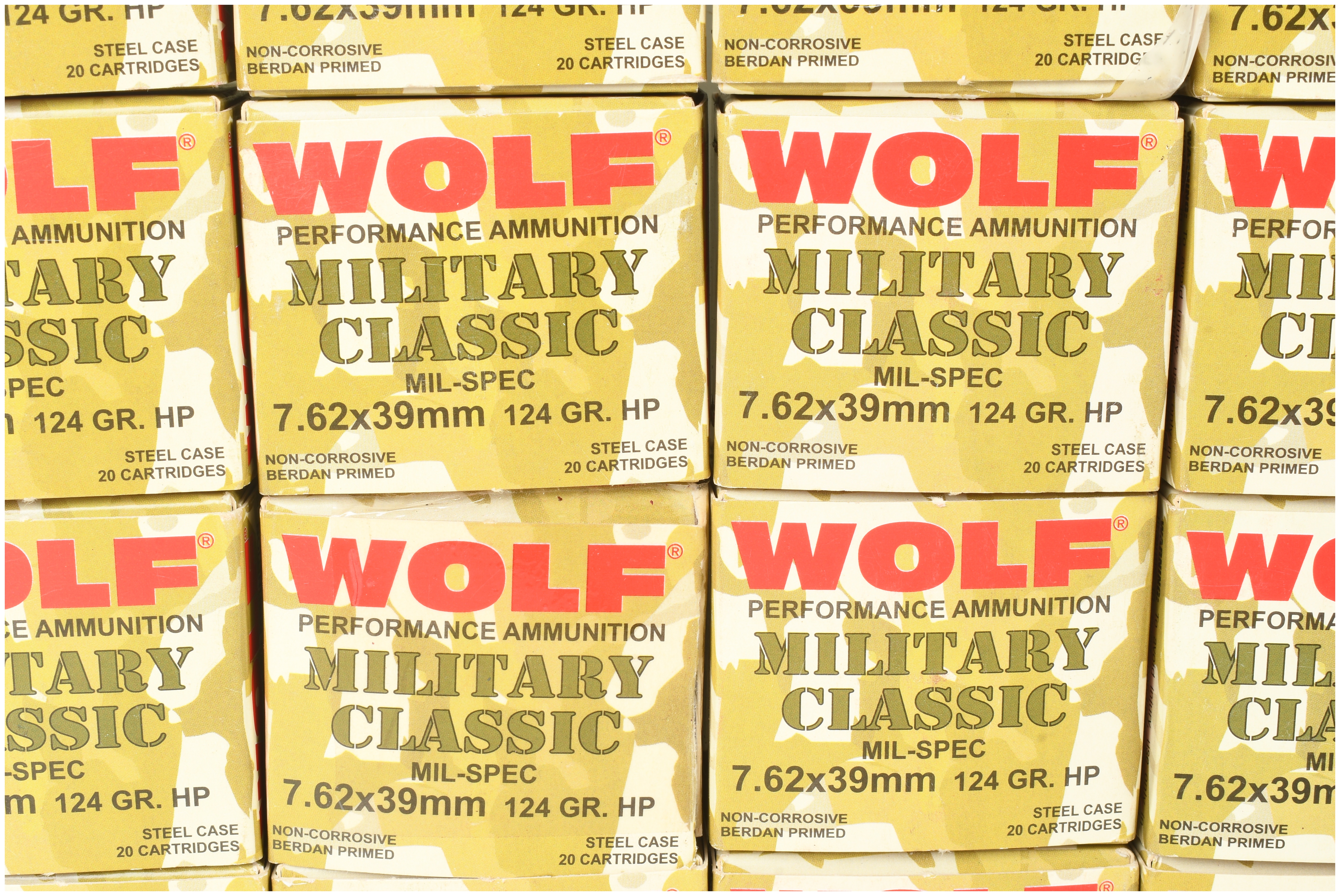 A Lot of 320 Rounds of Wolf Military Classic 7.62x39mm Ammunition