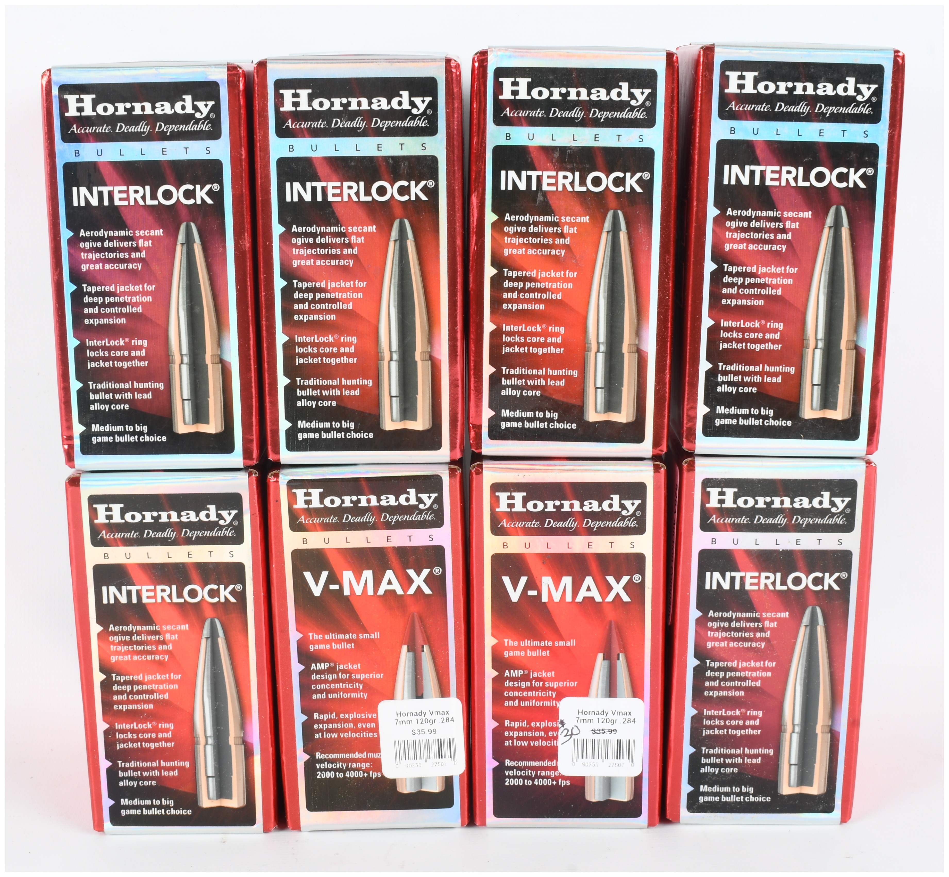 Hornady Interlock and V-MAX Rifle Bullets 7mm and 6.5mm Caliber