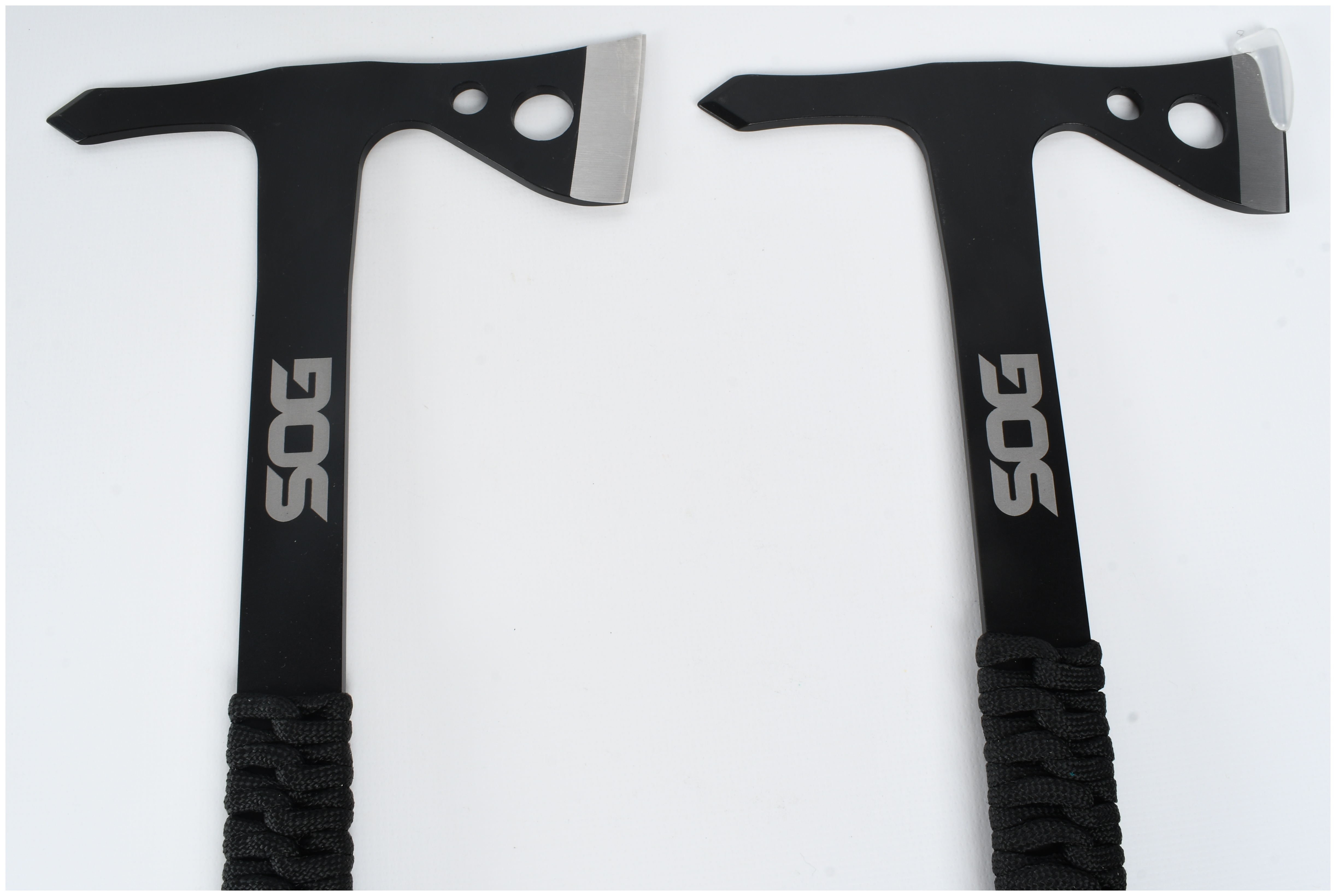 Two SOG Tactical Tomahawks and a Throwing Card