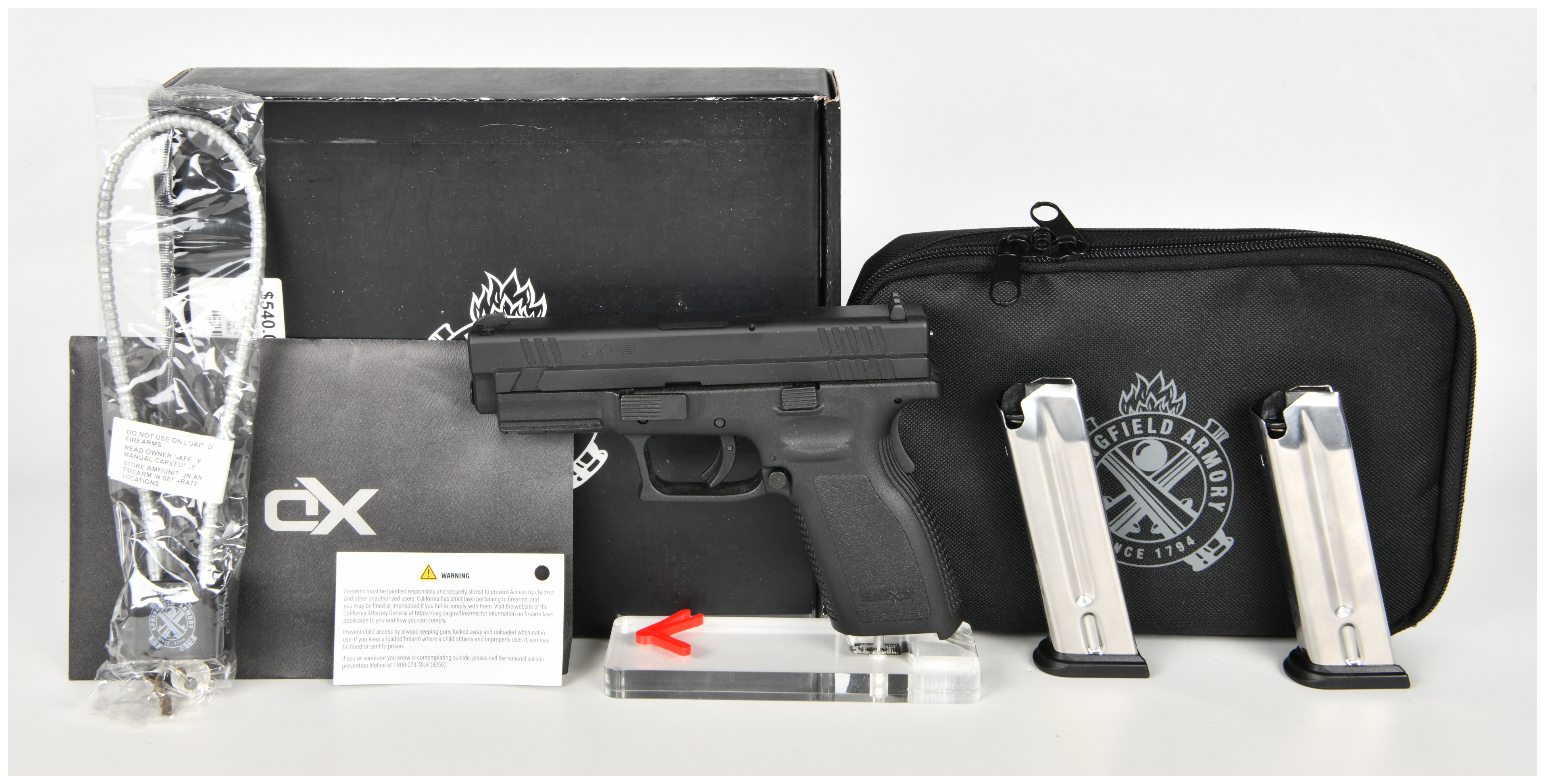Springfield Armory XD-9 Semi-Automatic Pistol 9mm with 4 Inch Barrel