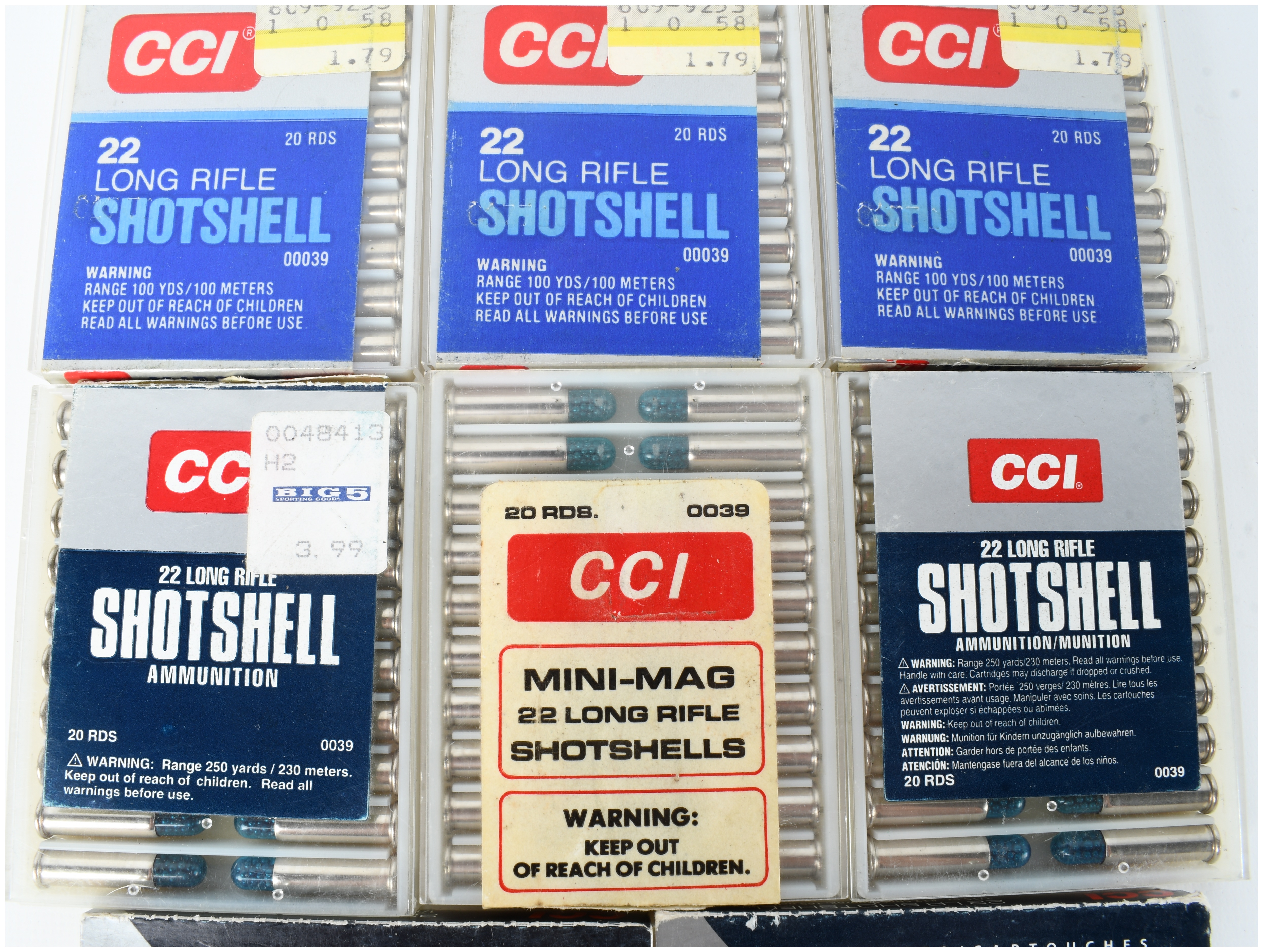 A Lot of 160 CCI .22 Long Rifle Shotshell Ammunition
