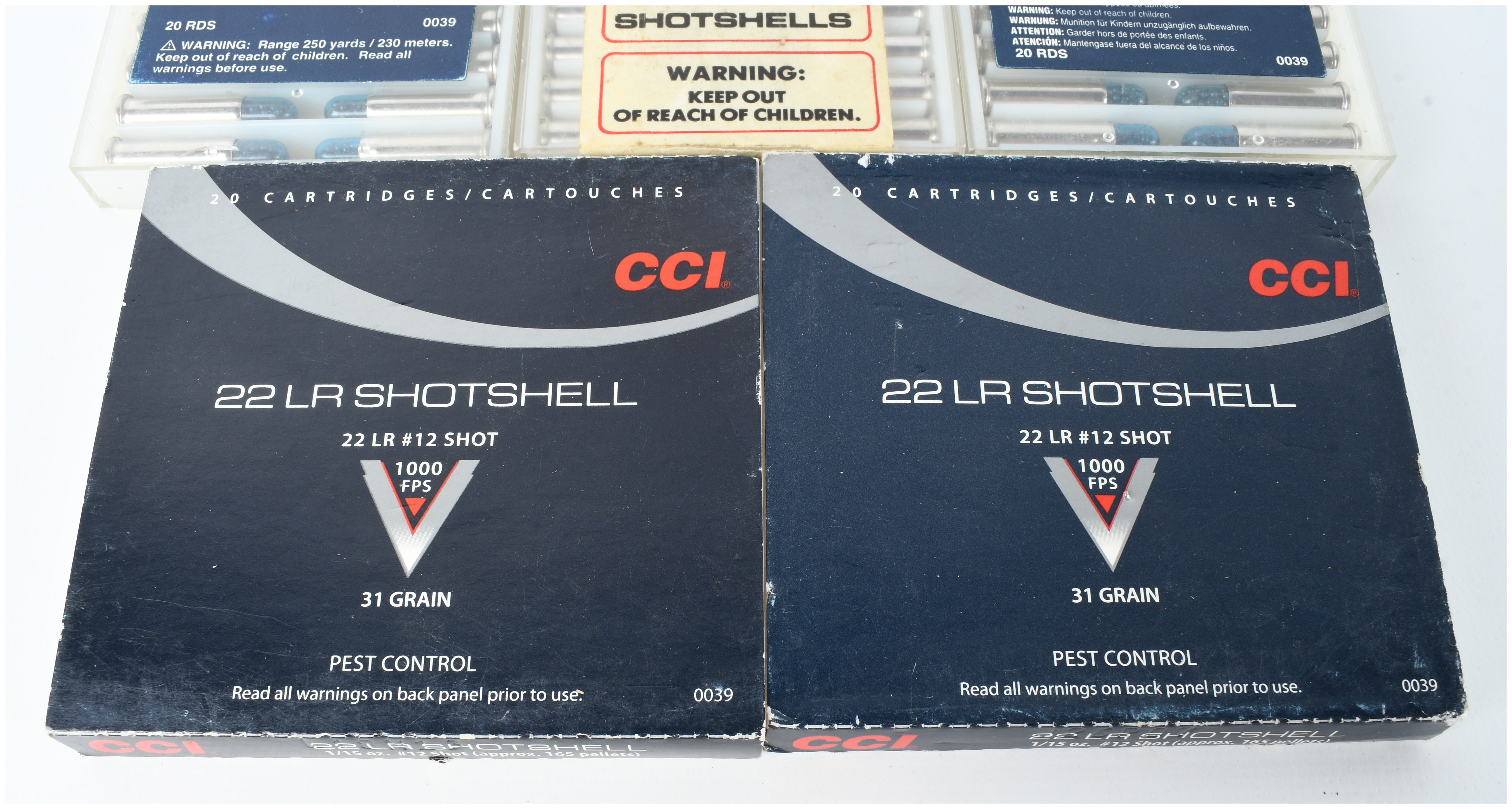 A Lot of 160 CCI .22 Long Rifle Shotshell Ammunition