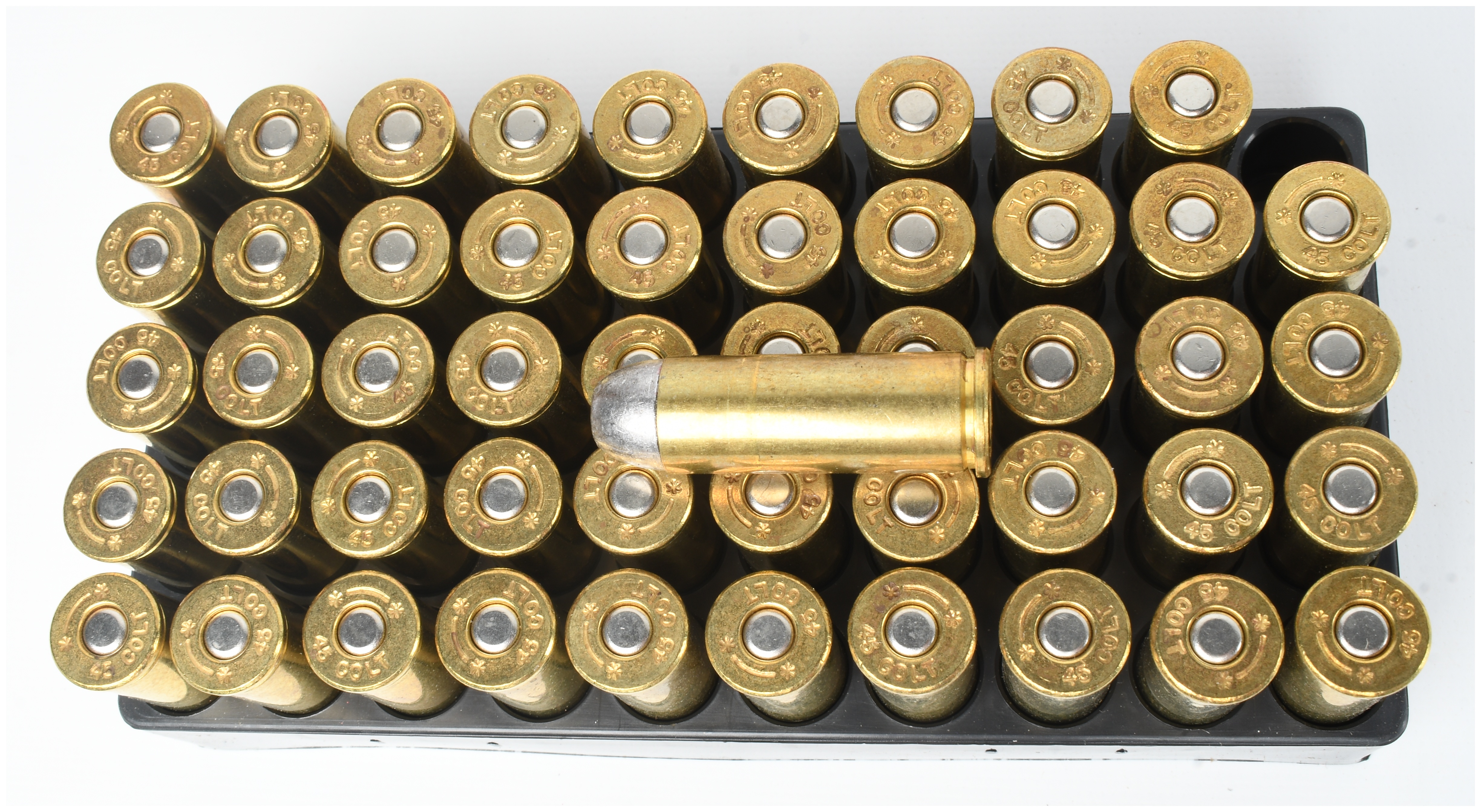 A Lot of 100 Bitterroot Valley Ammunition Cowboy Action Centerfire Cartridges .45 LC
