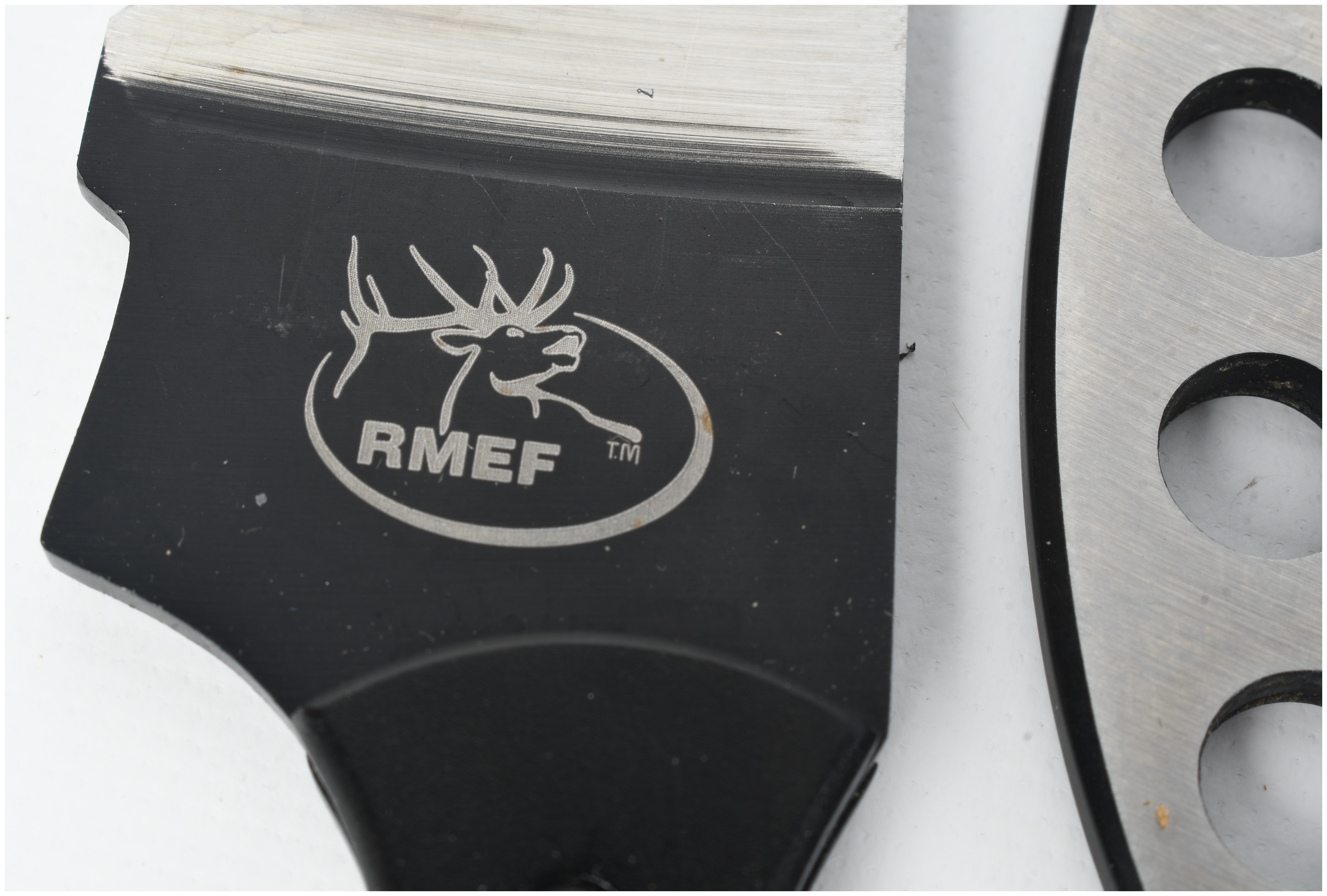 Two Rocky Mountain Elk Foundation RMEF Hunting and Field Dressing Knife Sets with Sheaths