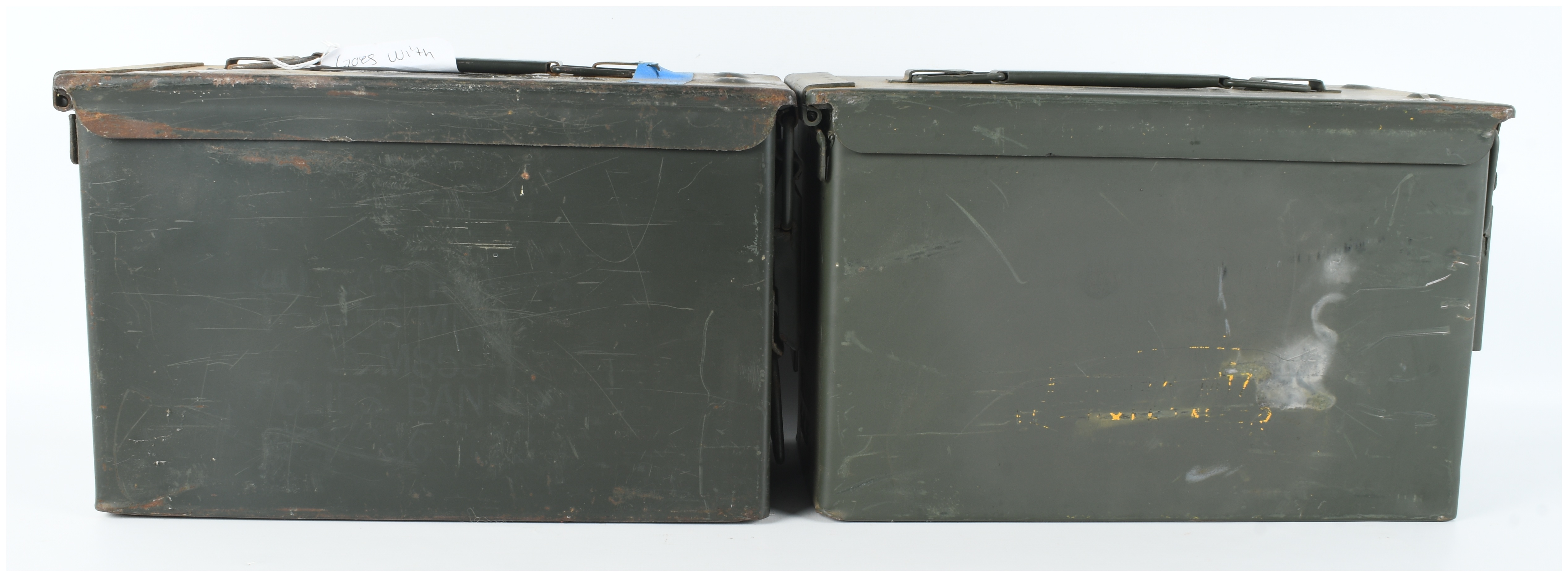 Two US Military M2A1 Steel Ammunition Cans