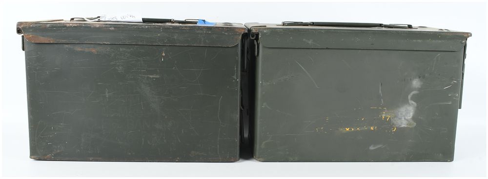 Lot 148: Two US Military M2A1 Steel Ammunition Cans