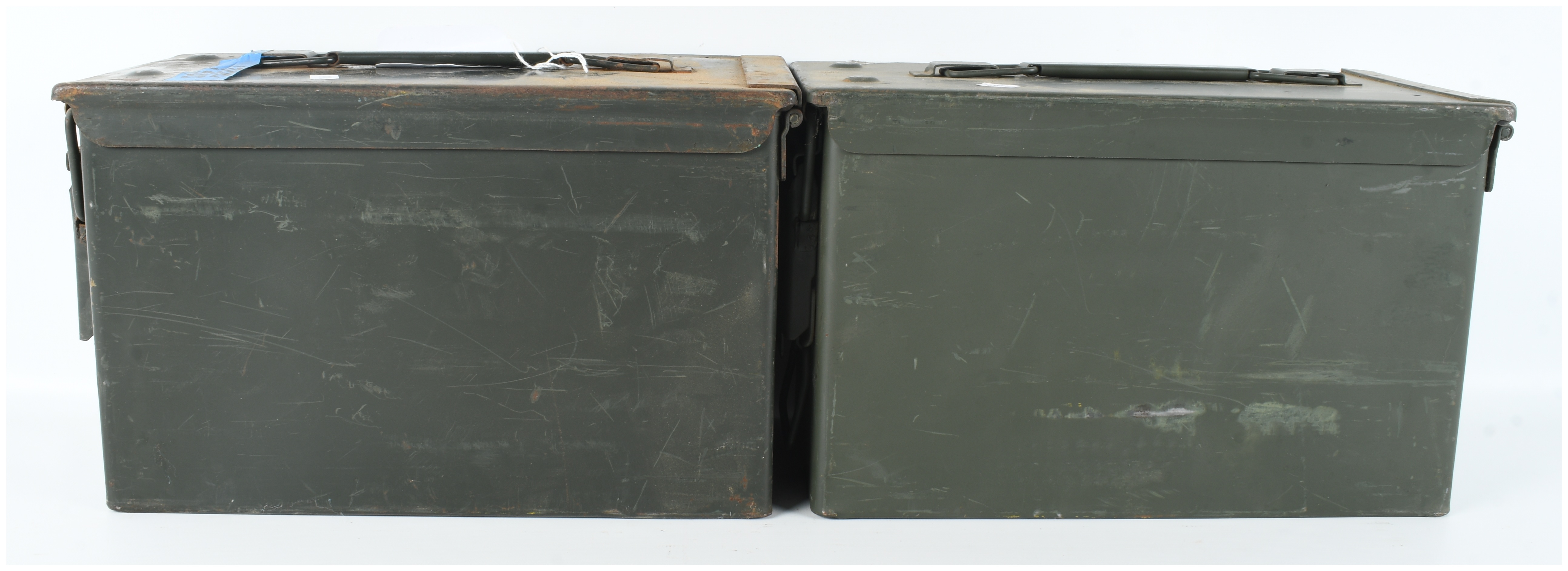 Two US Military M2A1 Steel Ammunition Cans