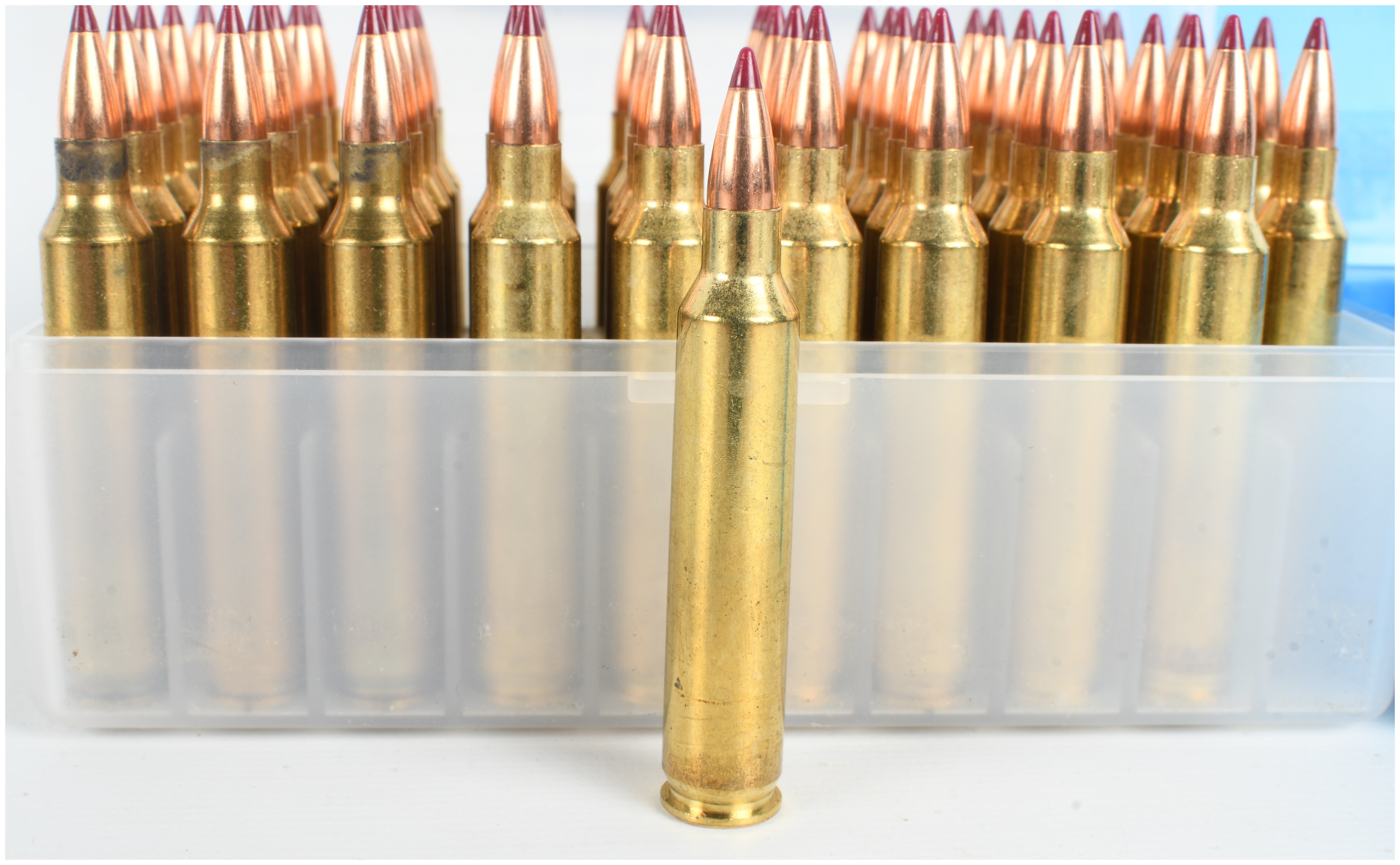 A Lot of 50 Rounds of .221 Remington Fireball Ammunition and 18 Empty Brass Casings