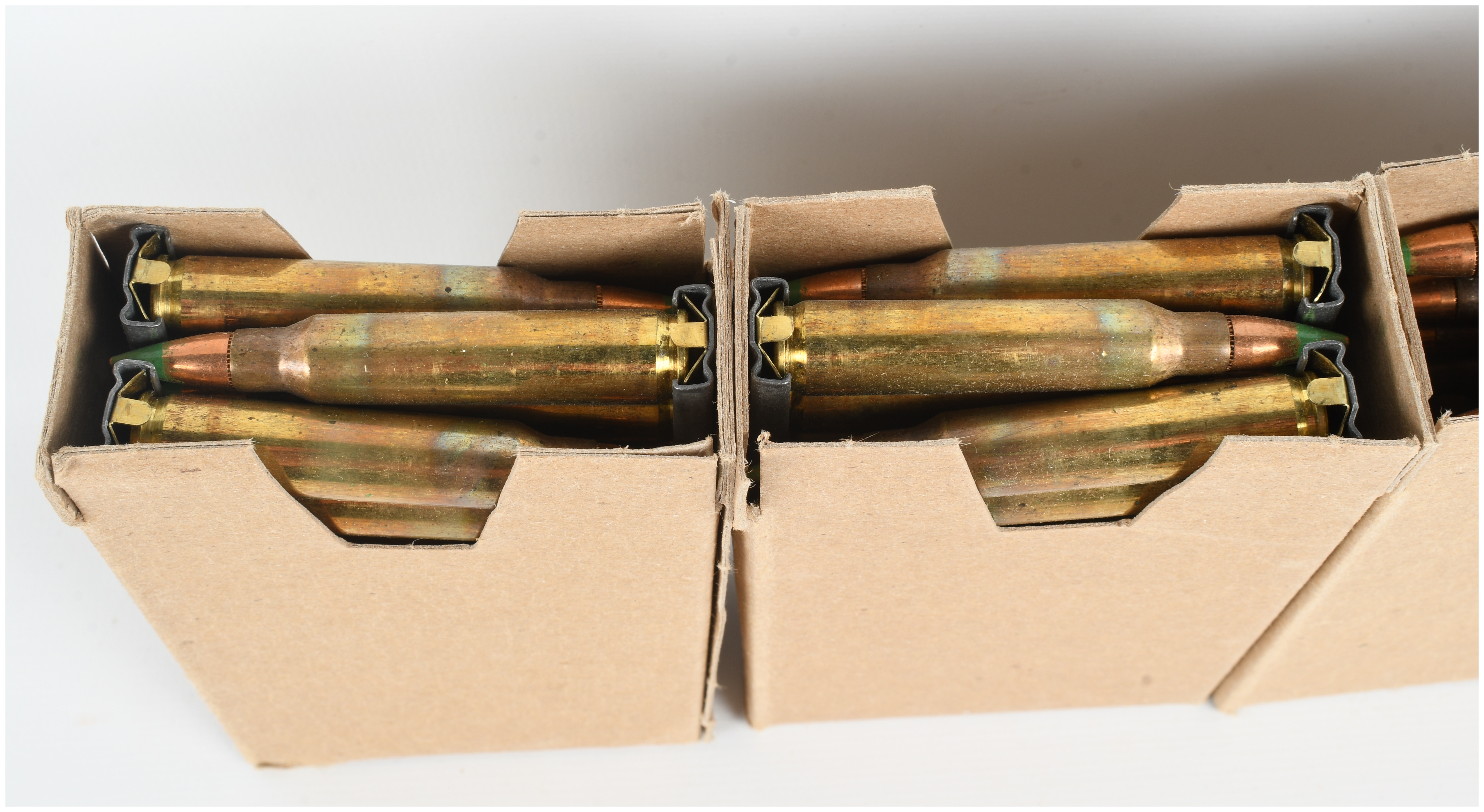 A Lot of 150 Rounds of 5.56x45mm NATO M855 Ball Ammunition on Stripper Clips