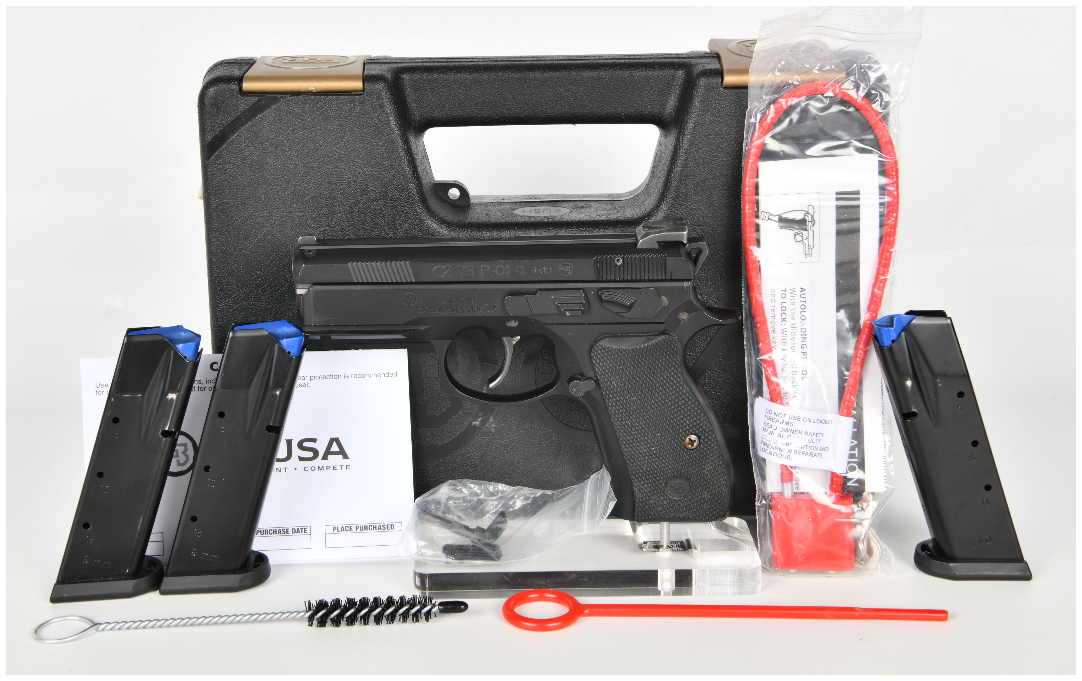 CZ 75 P-01 Omega Semi-Automatic Pistol 9x19mm with 3.75 Inch Barrel