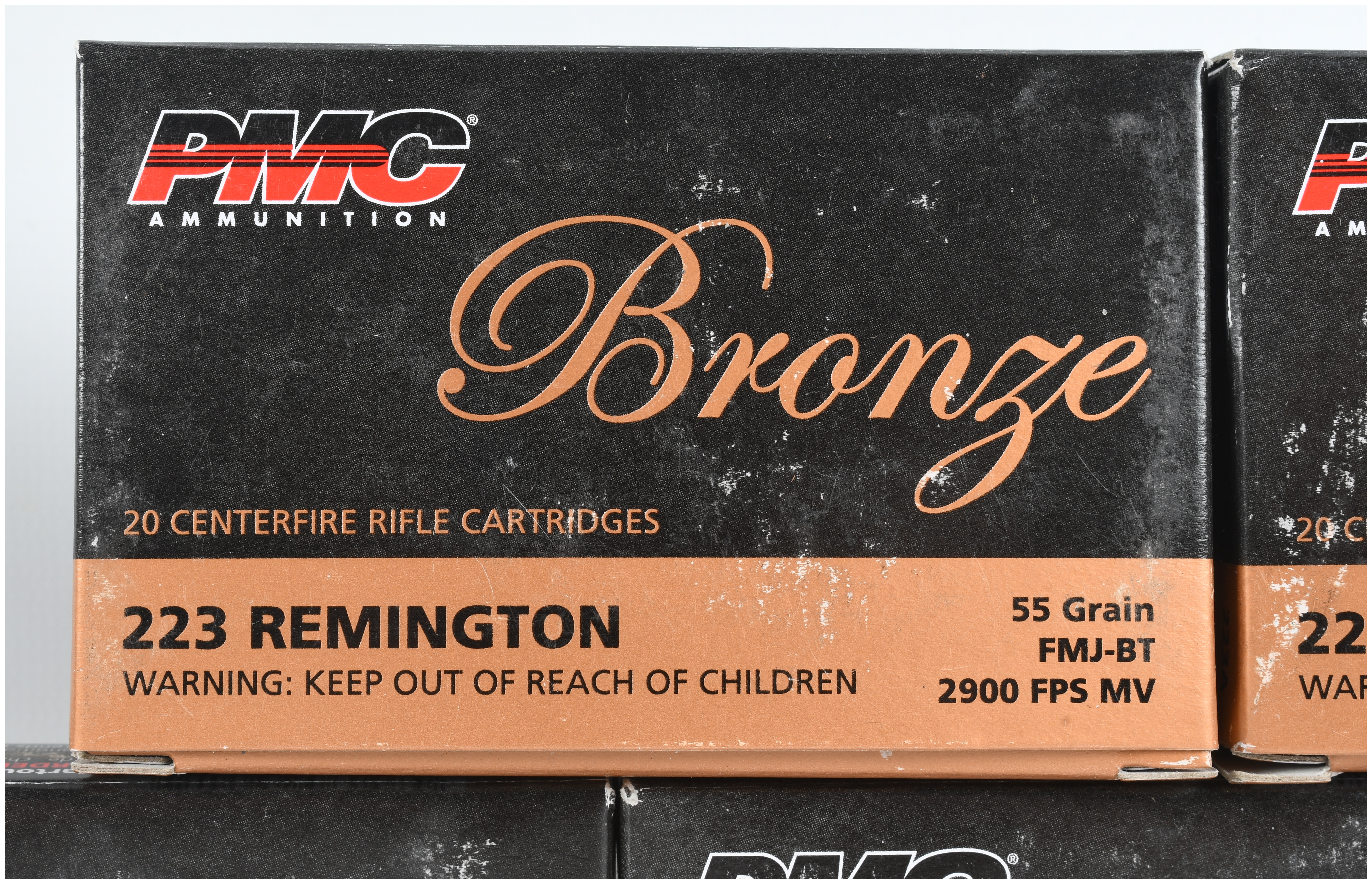 A Lot of 100 PMC Bronze Centerfire Ammunition .223 Remington 55 Grain FMJ-BT