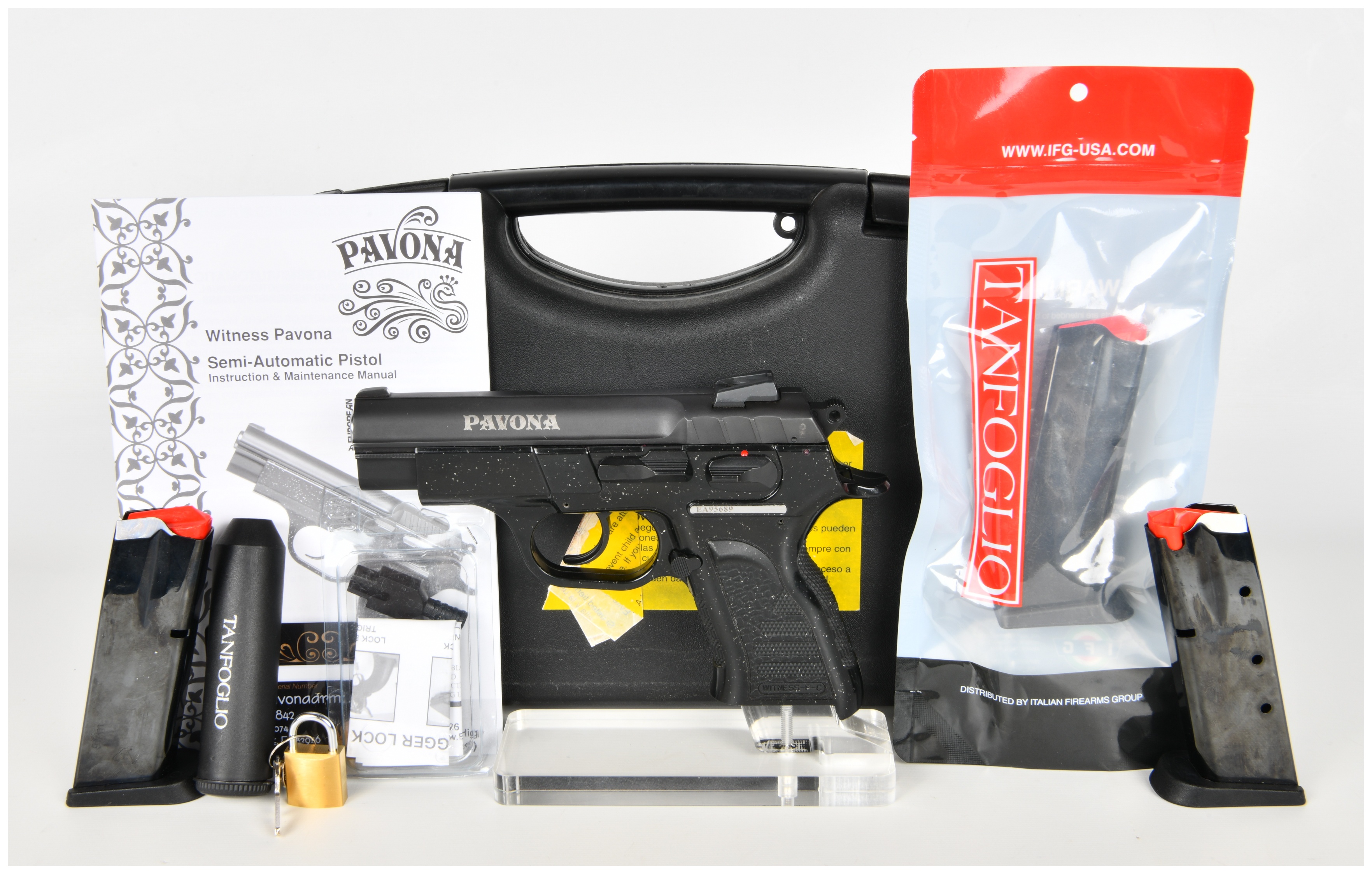 EAA Tanfoglio Witness Pavona Semi-Automatic Pistol 9mm with 3.6 Inch Barrel