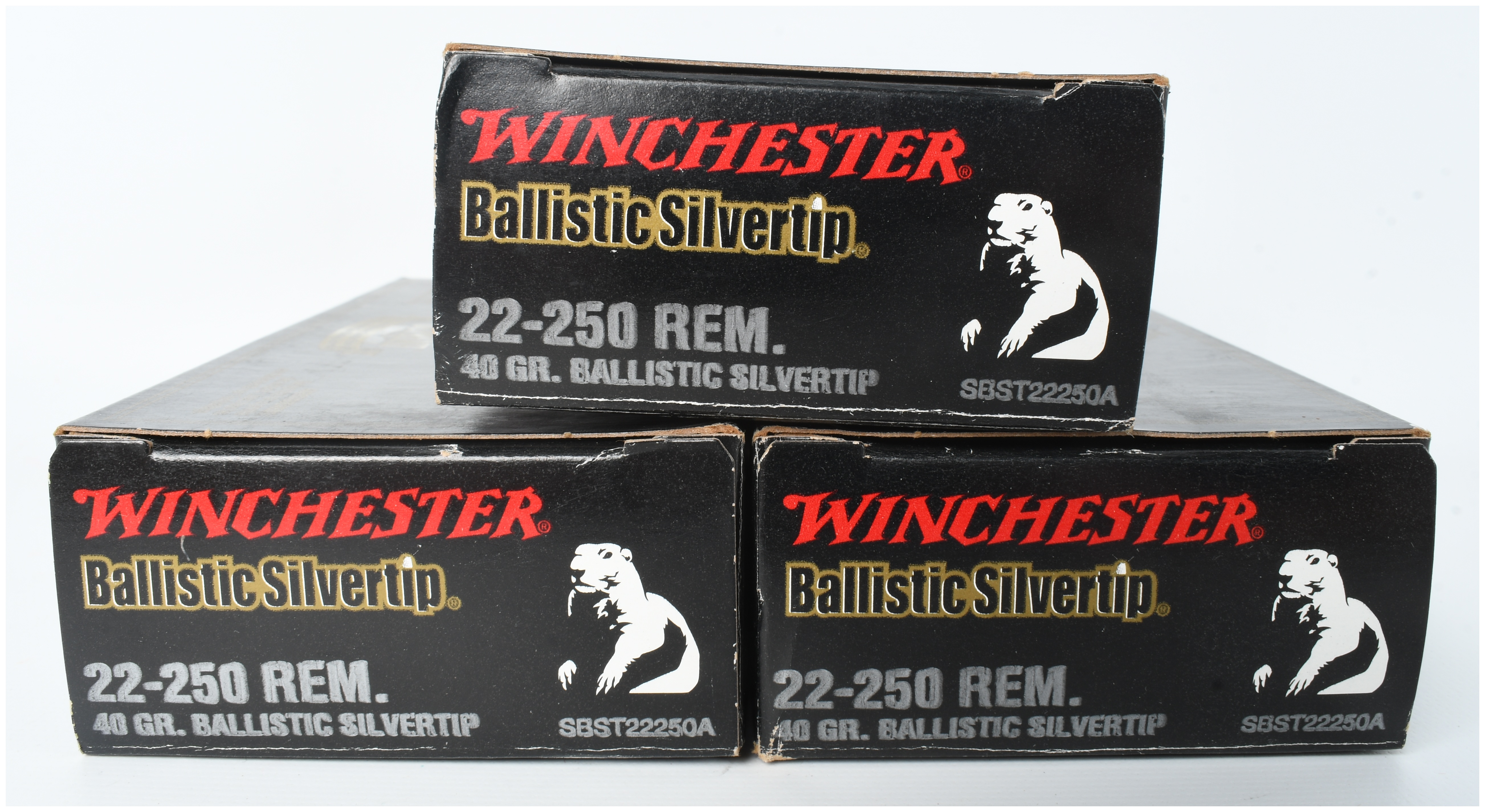 A Lot of 60 Winchester Supreme Ballistic Silvertip Ammunition .22-250 Remington