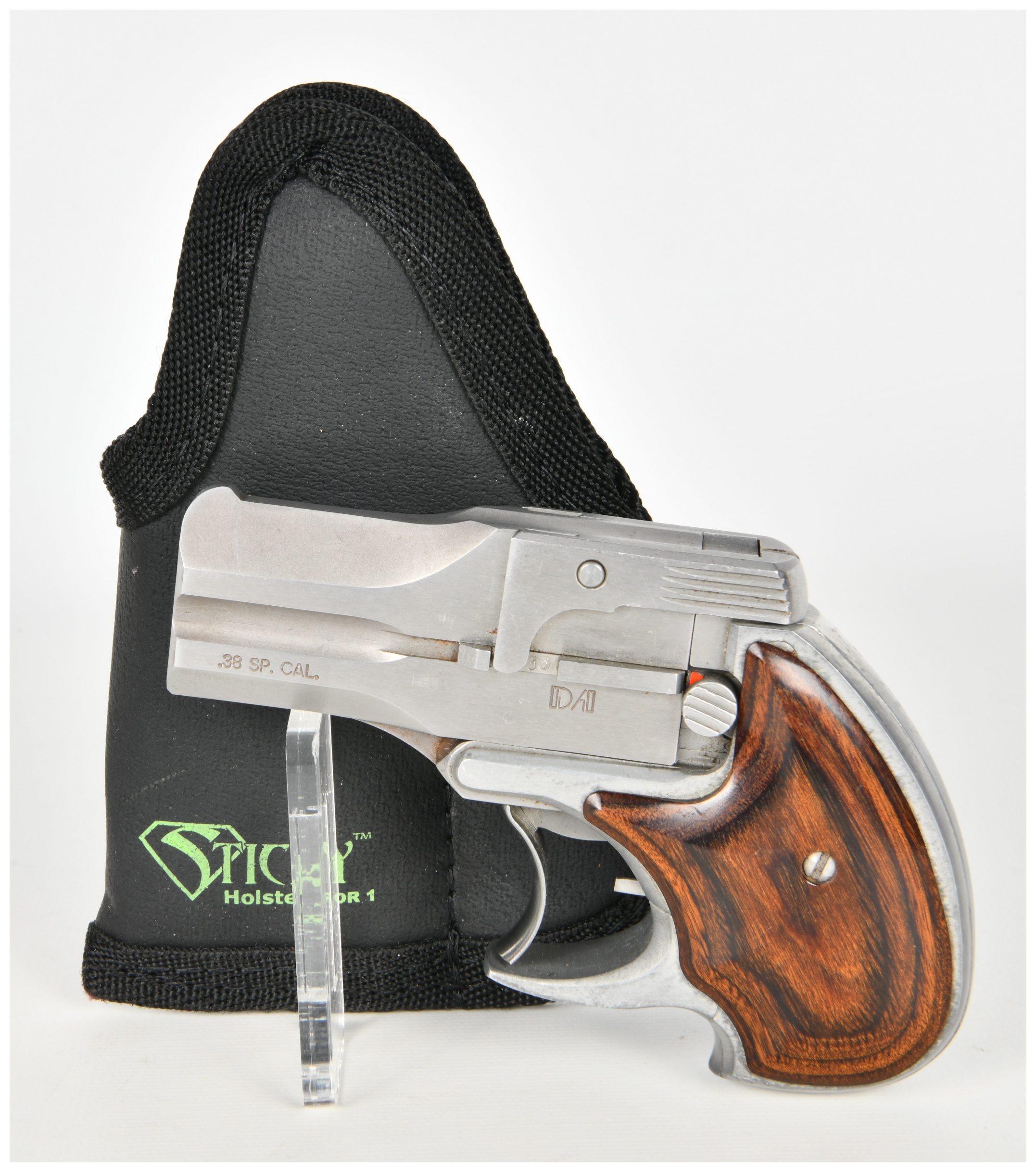 American Derringer Corp. DA38 Double-Action Over/Under Derringer .38 Special with 3.3 Inch Barrel