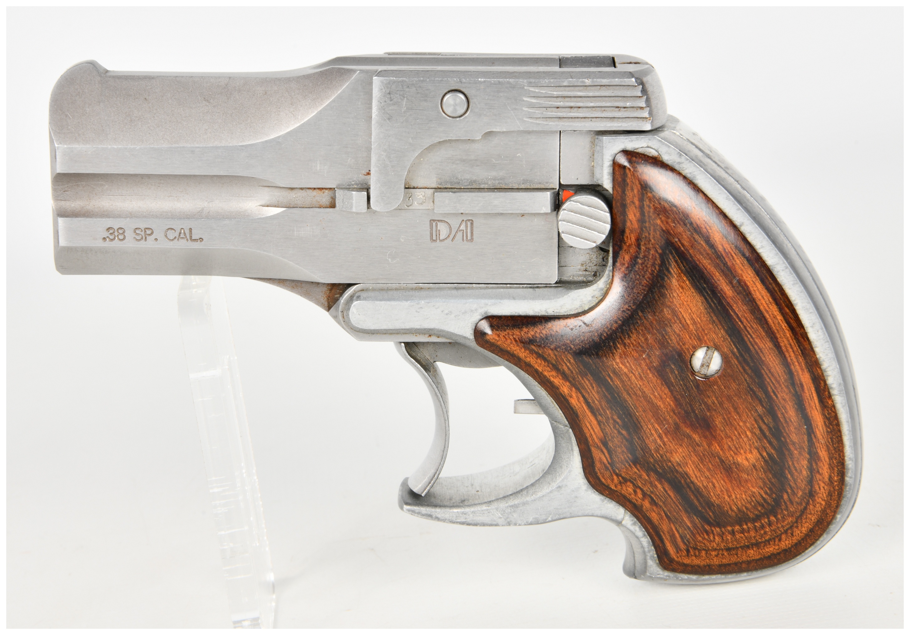 American Derringer Corp. DA38 Double-Action Over/Under Derringer .38 Special with 3.3 Inch Barrel