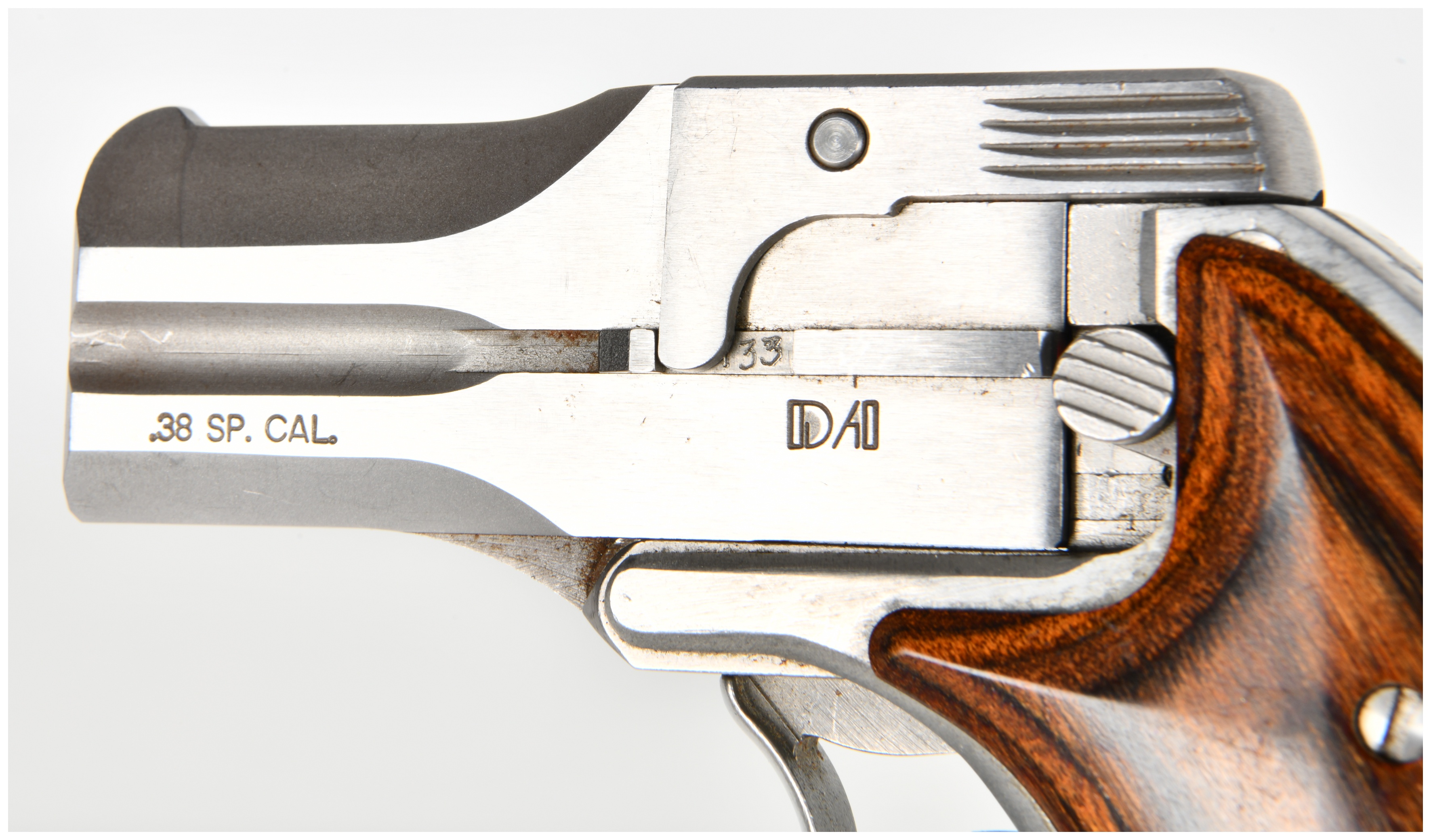 American Derringer Corp. DA38 Double-Action Over/Under Derringer .38 Special with 3.3 Inch Barrel