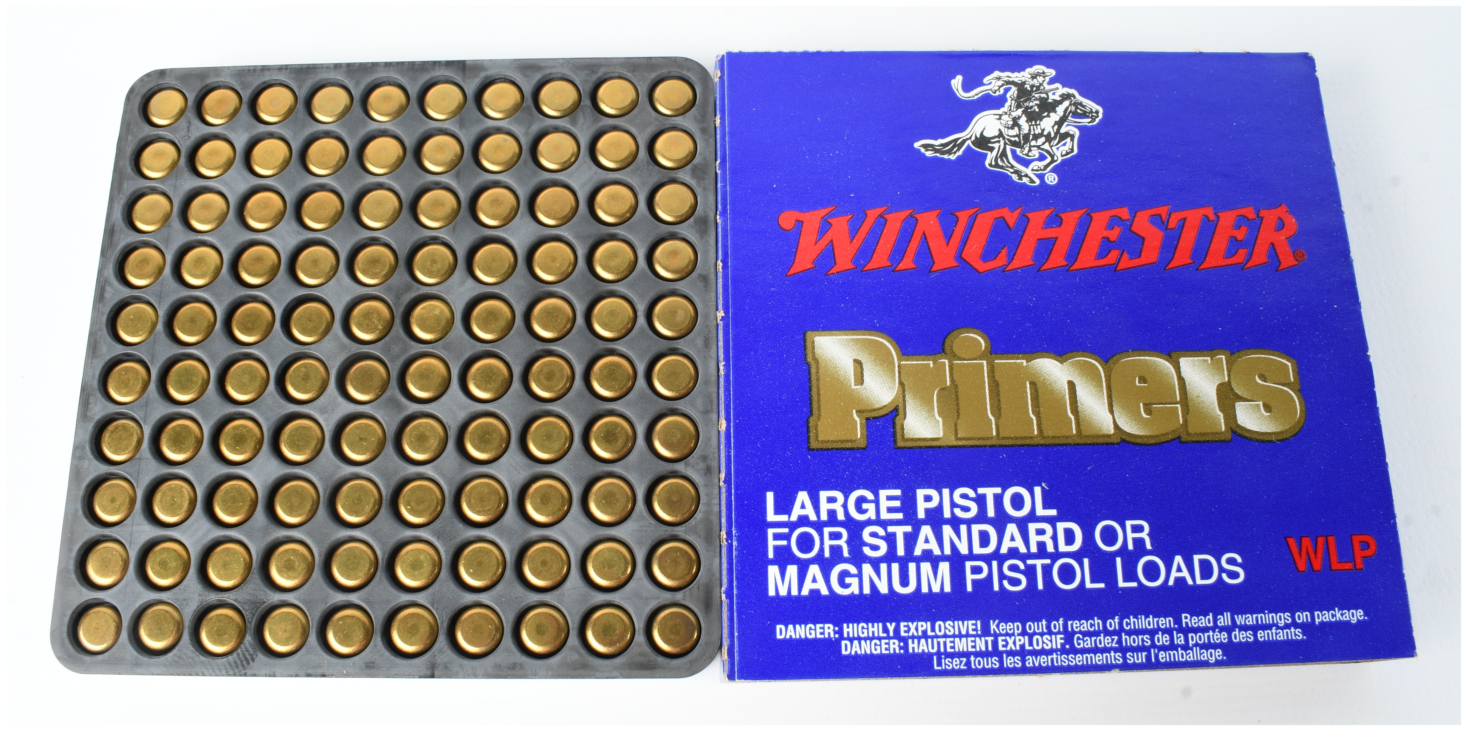 Winchester No. WLP Large Pistol Primers for Standard or Magnum Pistol Loads, 1,000 Count