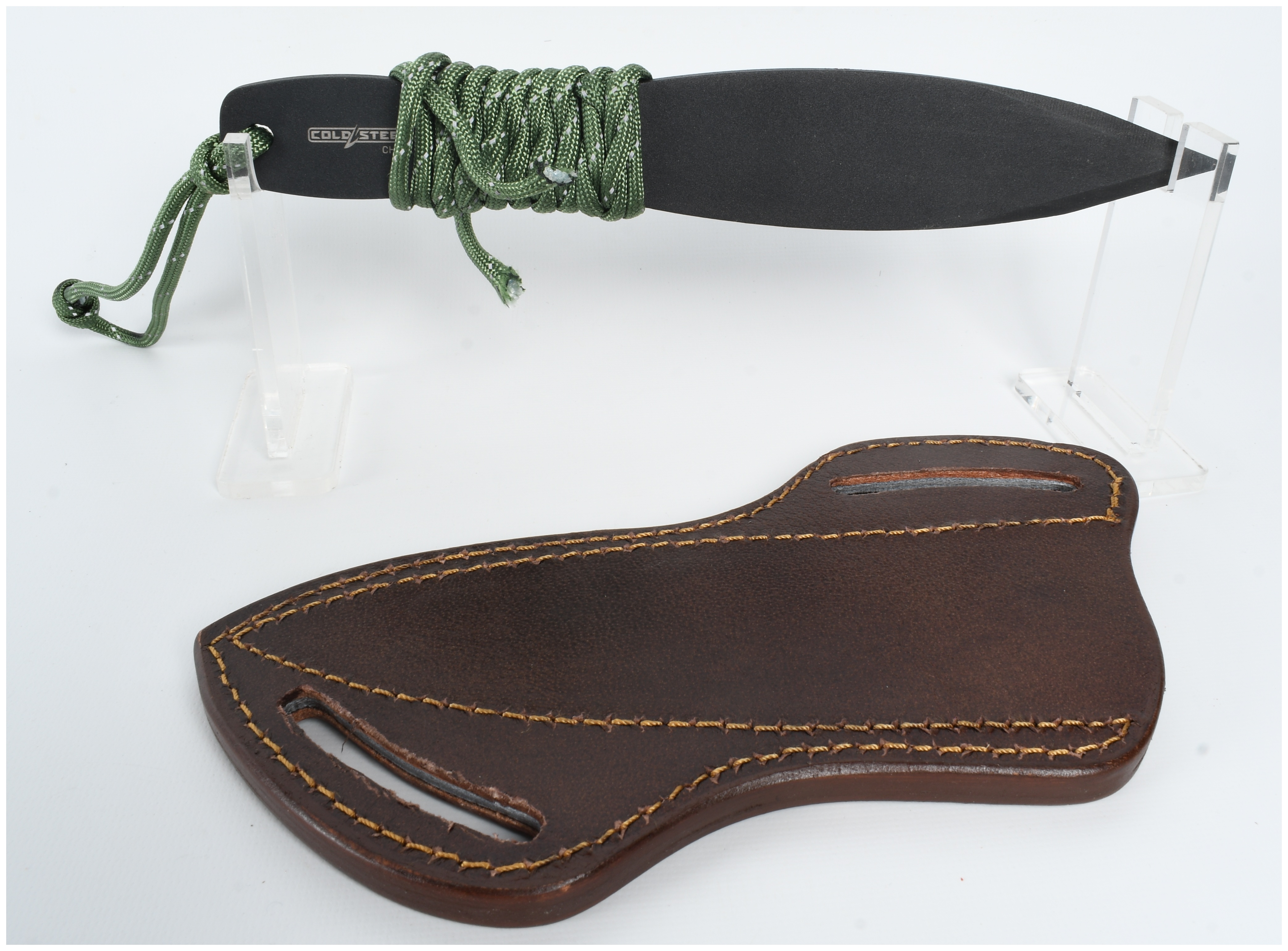 Cold Steel Mini Flight Sport Throwing Knife with Custom Leather Sheath