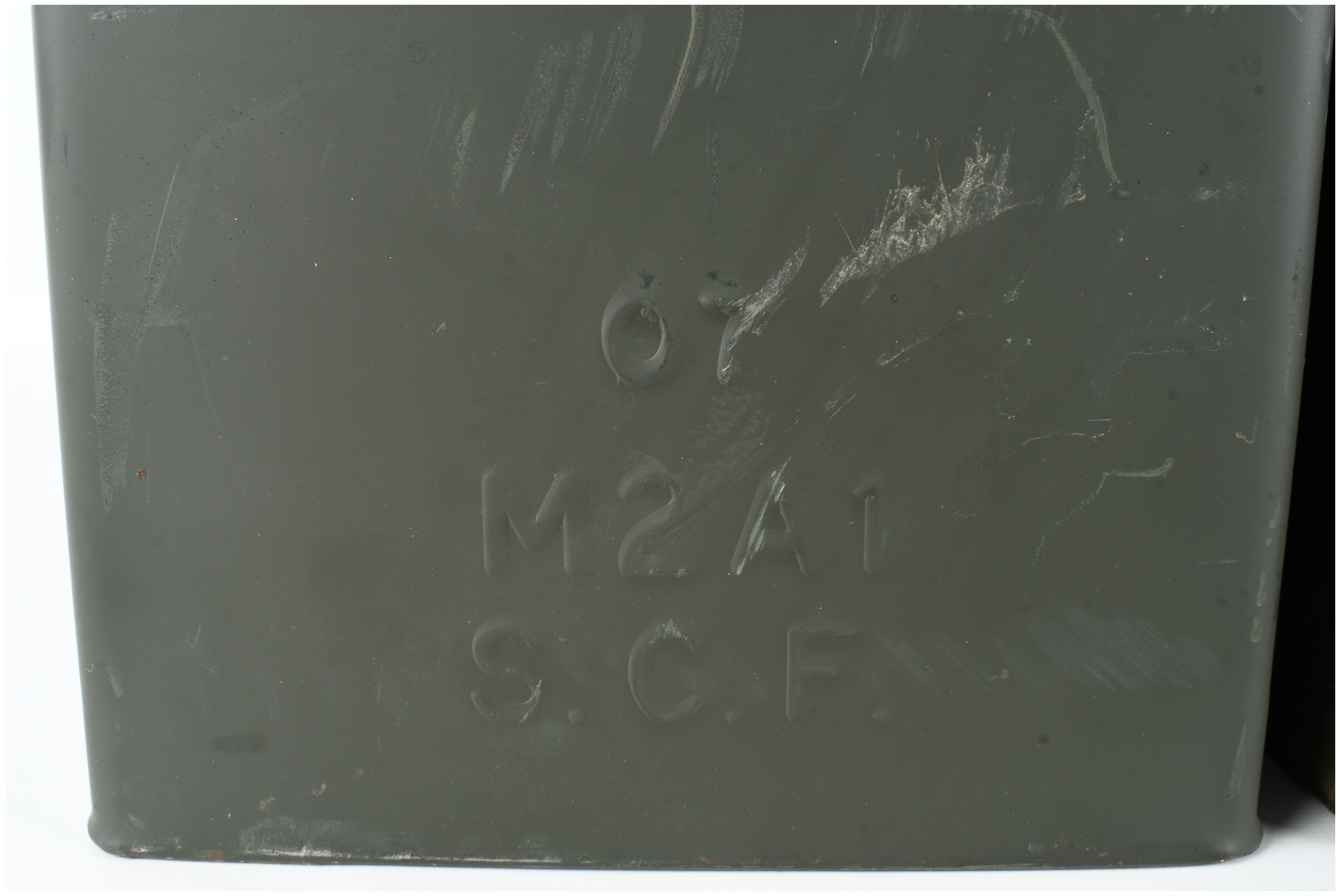 A Pair of US Military M2A1 Steel Ammunition Cans Dated 1970
