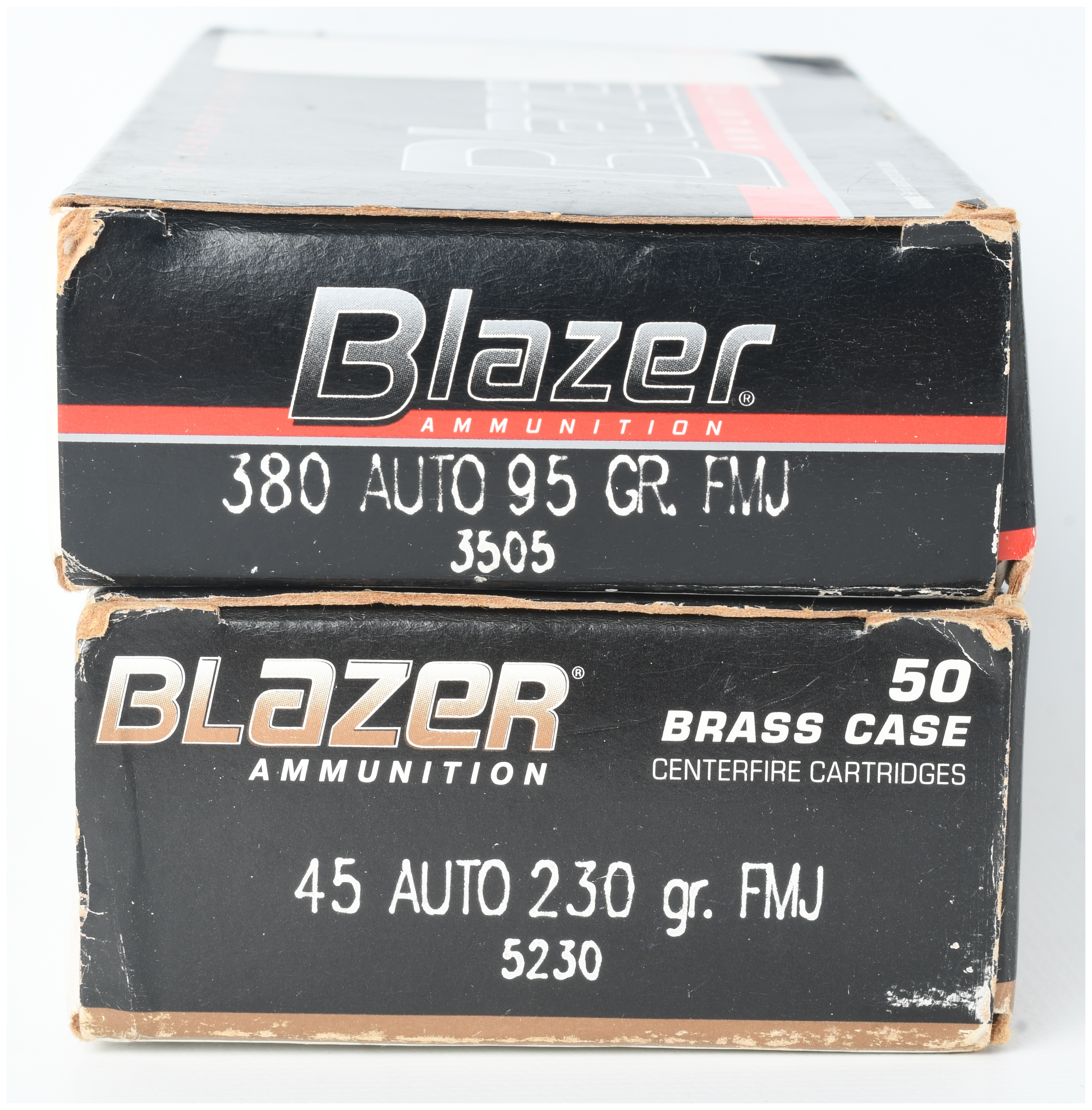 A Lot of 100 Rounds of CCI Blazer Centerfire Handgun Ammunition in .380 Auto and .45 Auto