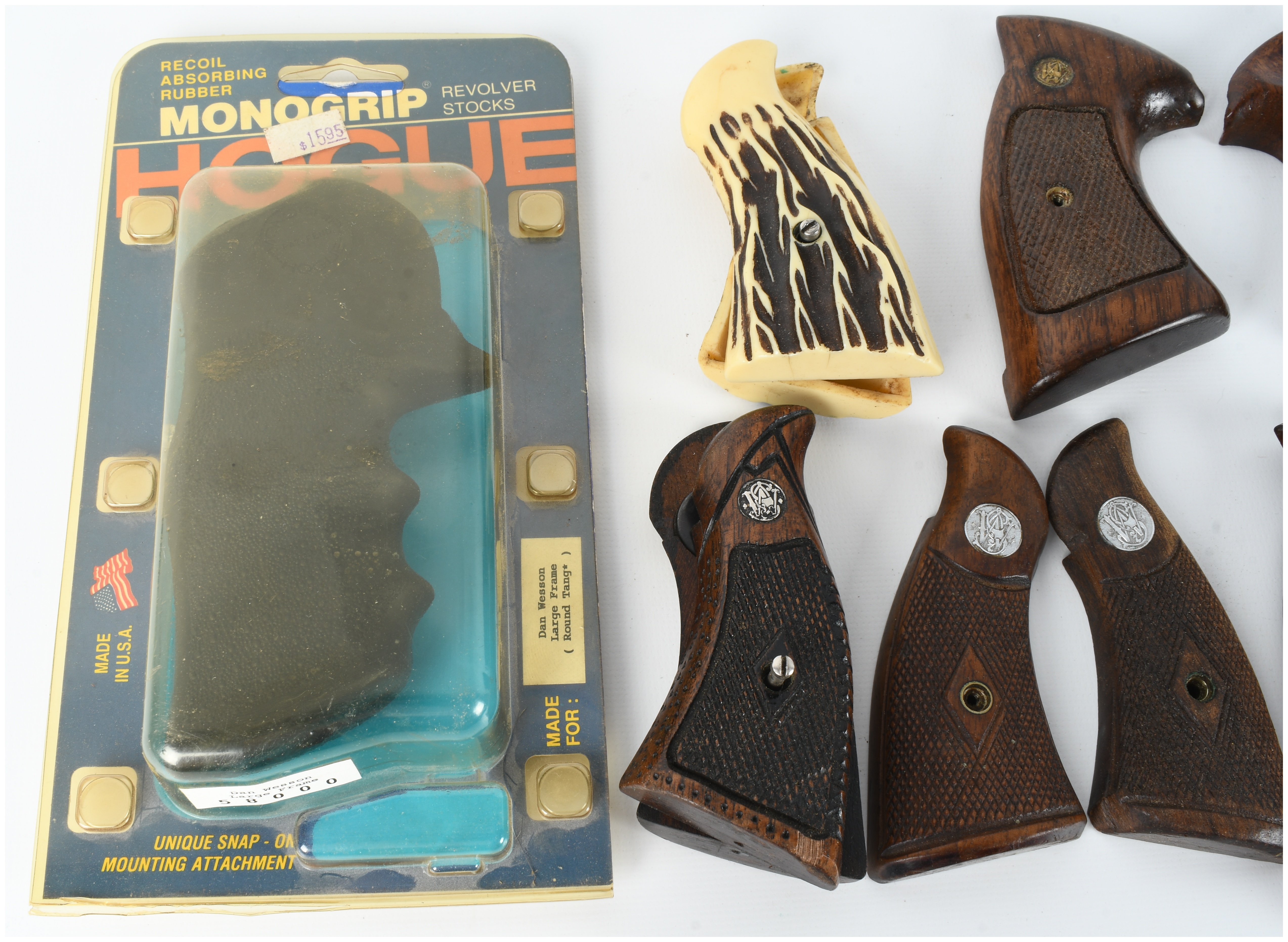 A Collection of 6 Revolver Grips and Stocks Including Smith and Wesson and Hogue