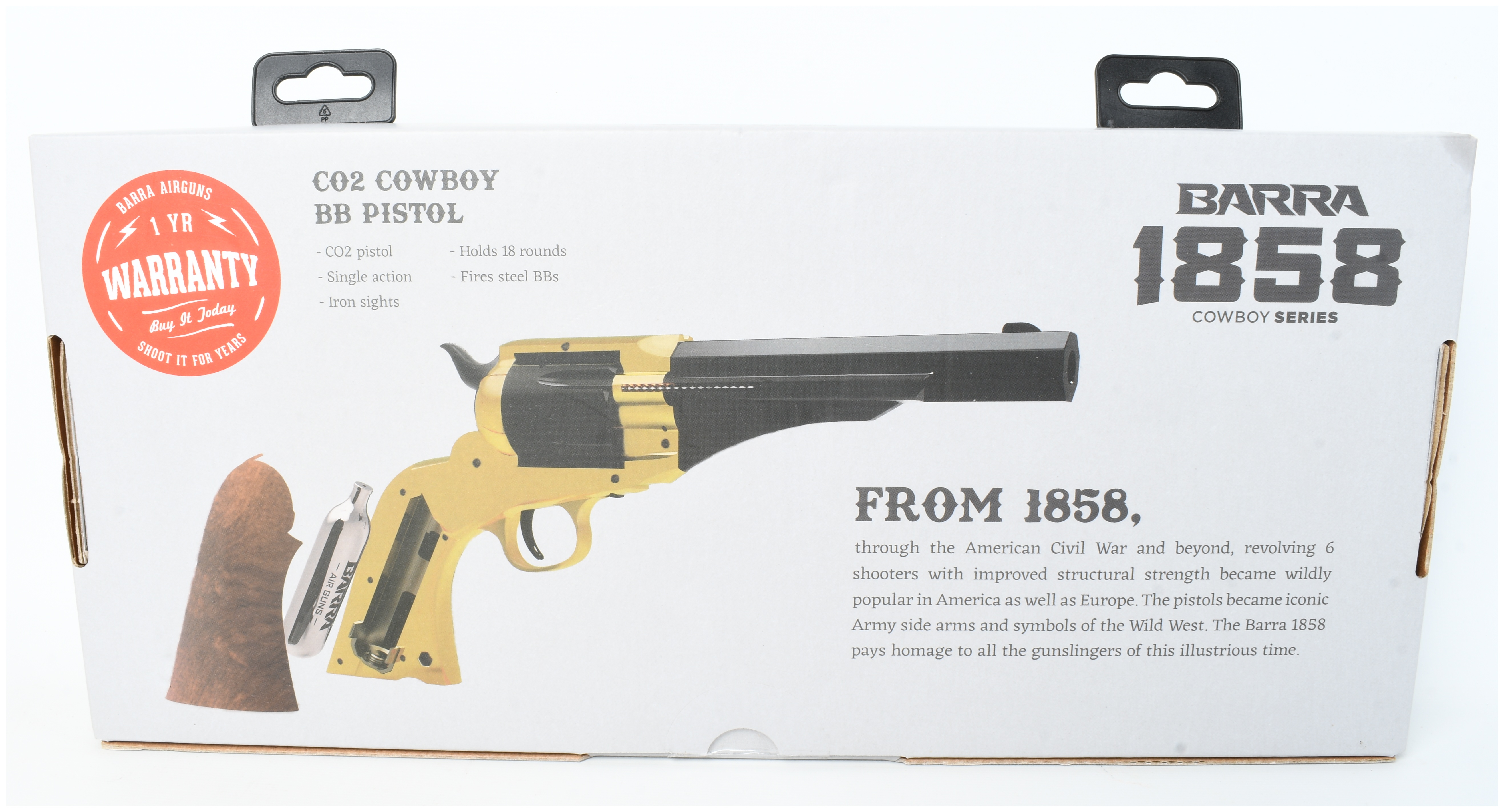 Barra 1858 Cowboy Series Single Action CO2 BB Pistol .177 Caliber