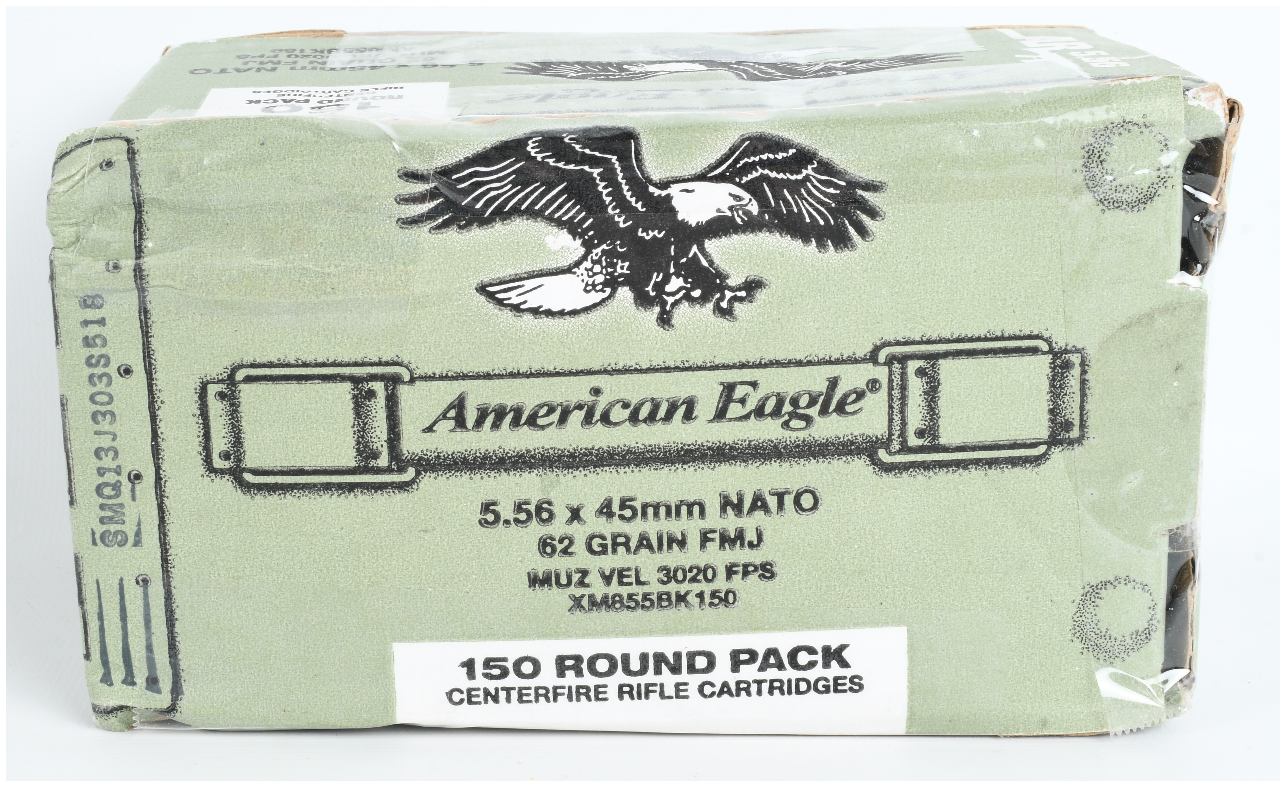 Federal American Eagle 5.56x45mm NATO 62 Grain FMJ Ammunition Lot of 150 Rounds