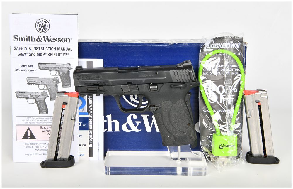 Lot 222: Smith & Wesson M&P Shield EZ Semi-Automatic Pistol .30 Super Carry with 3.625 Inch Barrel