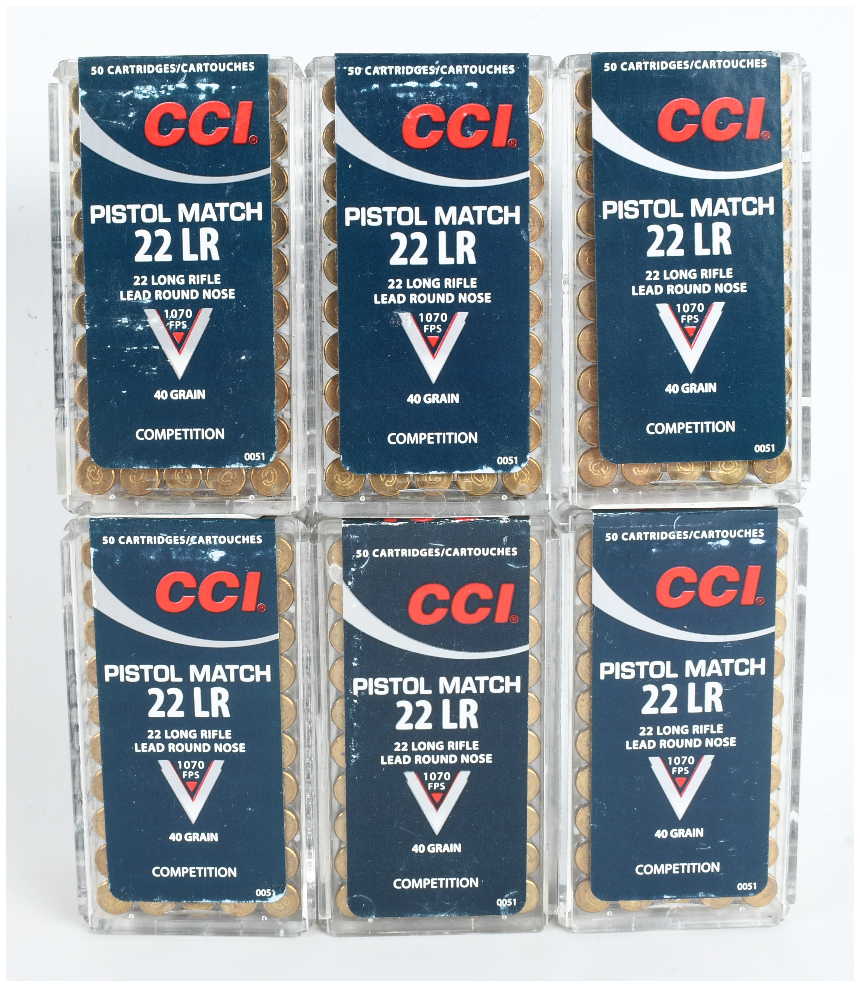 A Lot of 300 Rounds of CCI Pistol Match Ammunition .22 Long Rifle