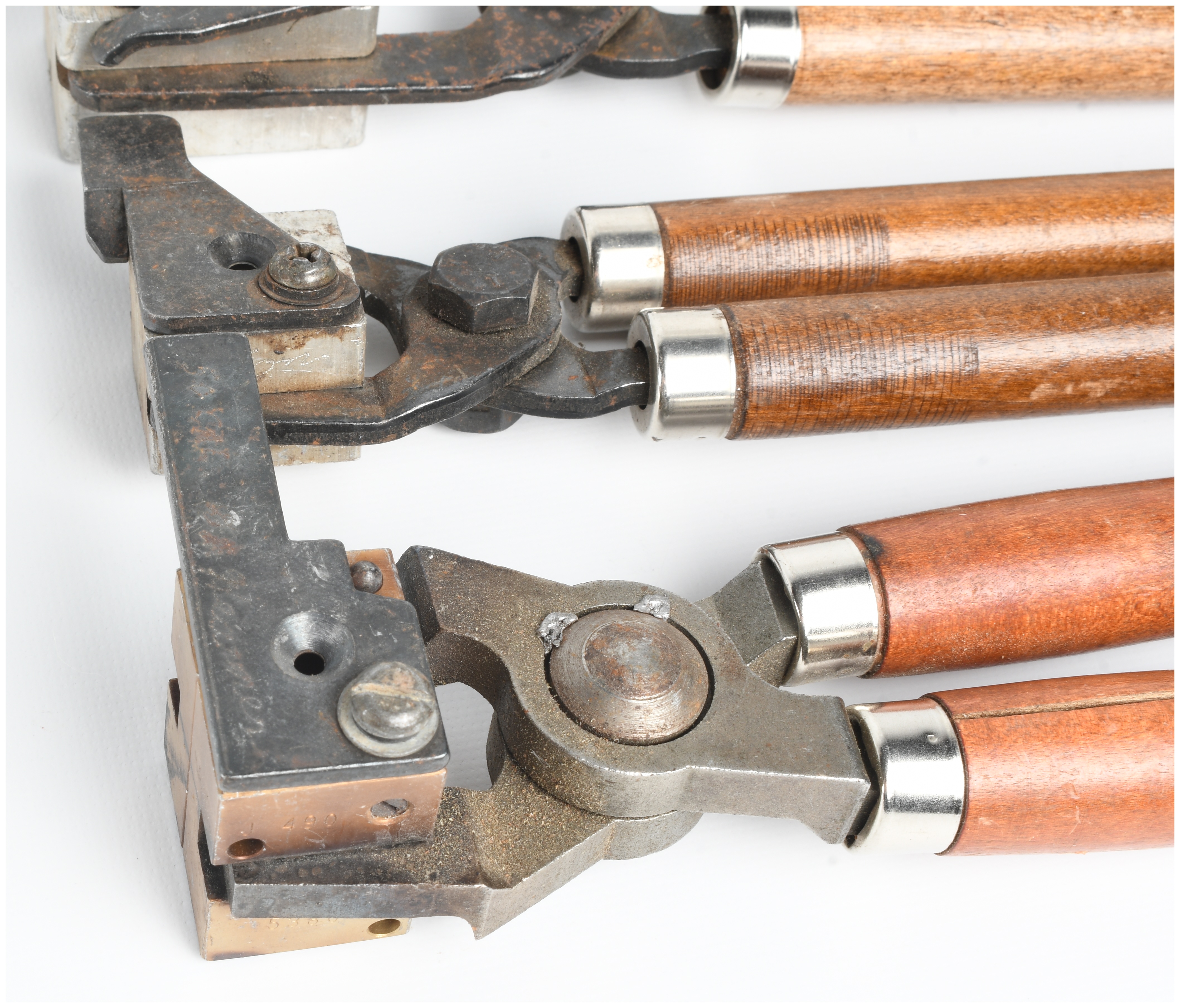 Collection of 4 Bullet Casting Molds Including Lee Precision and Brass Examples