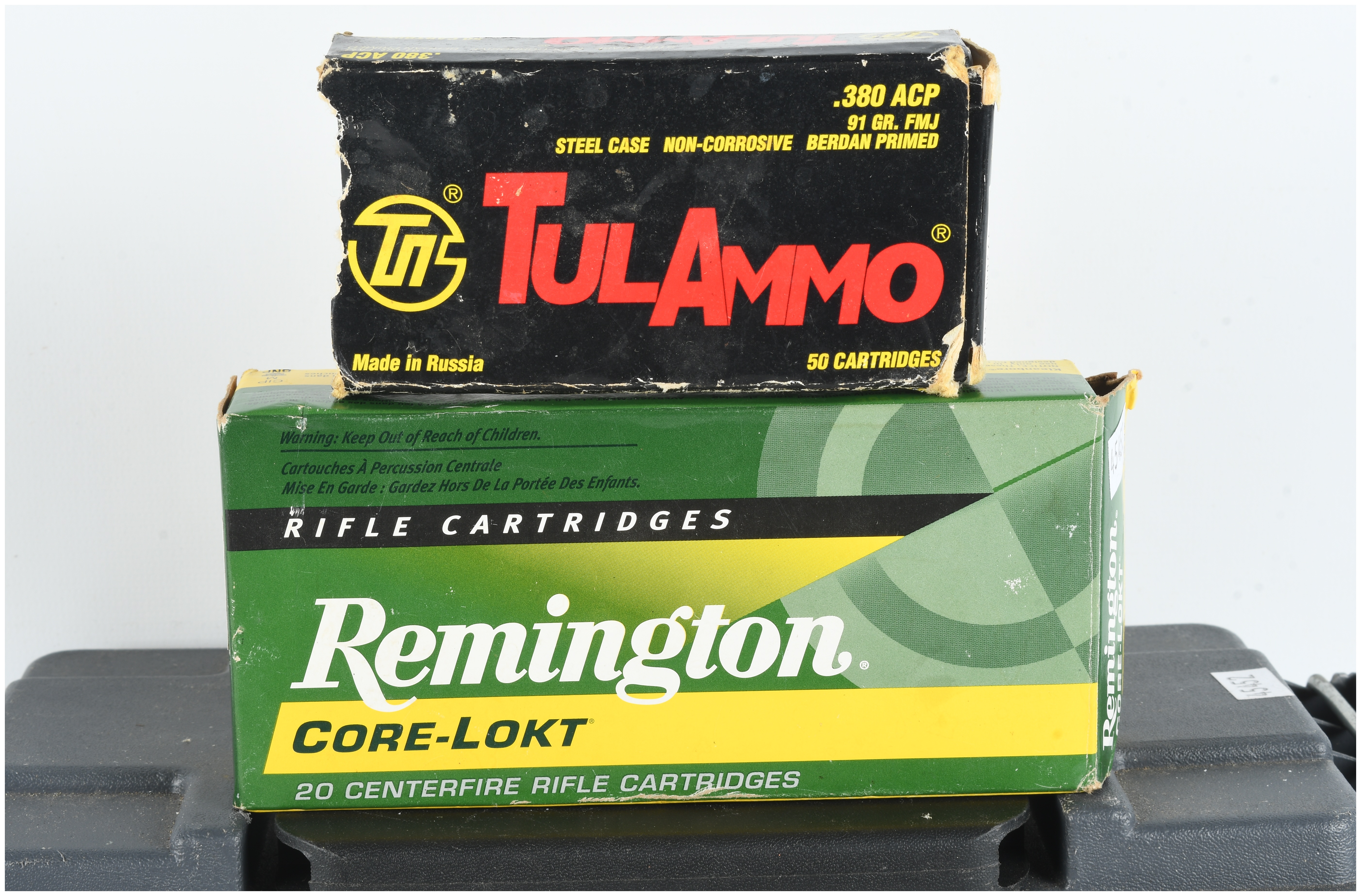 A Lot of 129 Mixed Live Ammunition Rounds with Plastic Storage Can