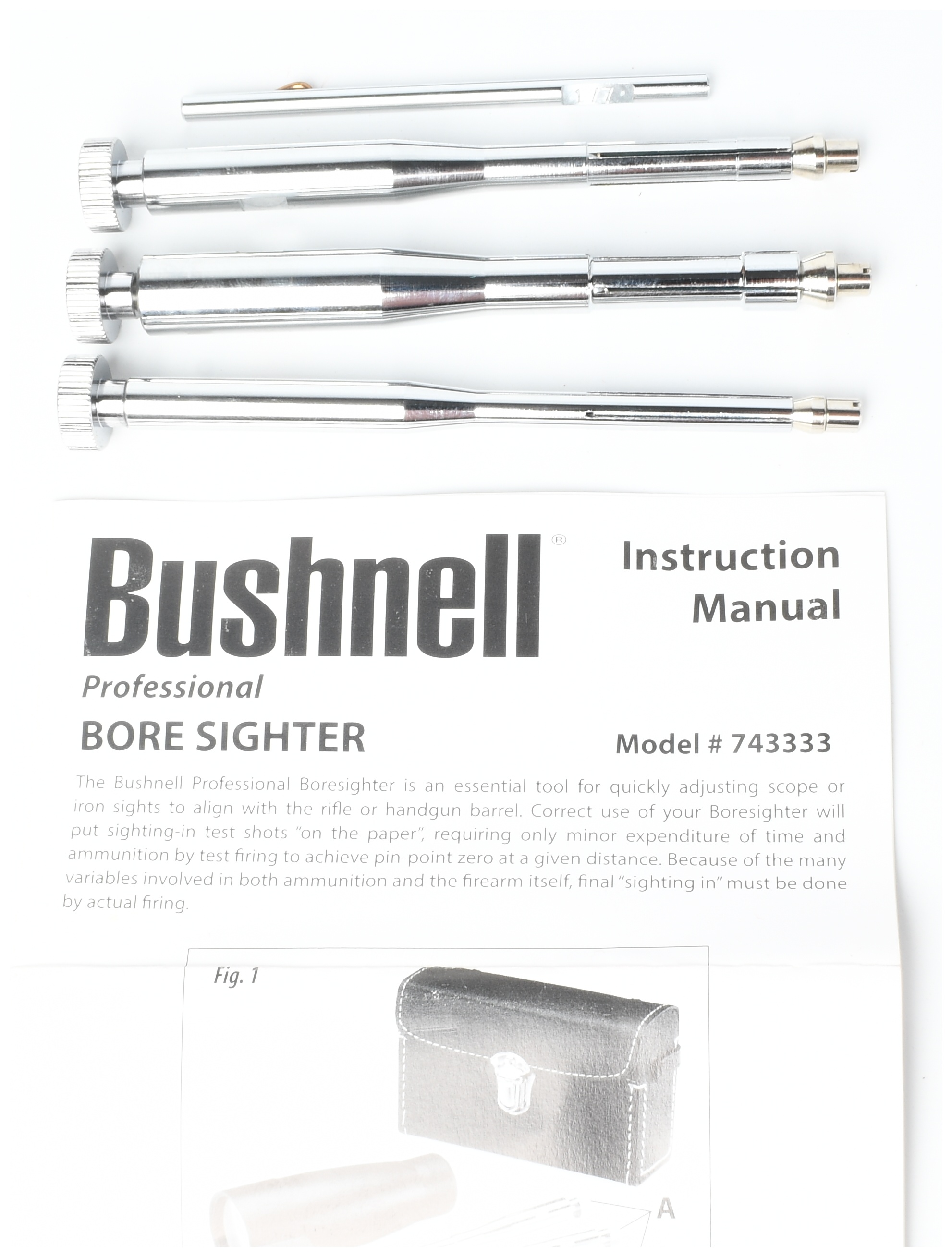 Bushnell Professional Bore Sighter Model 743333 Kit with Case and Arbors