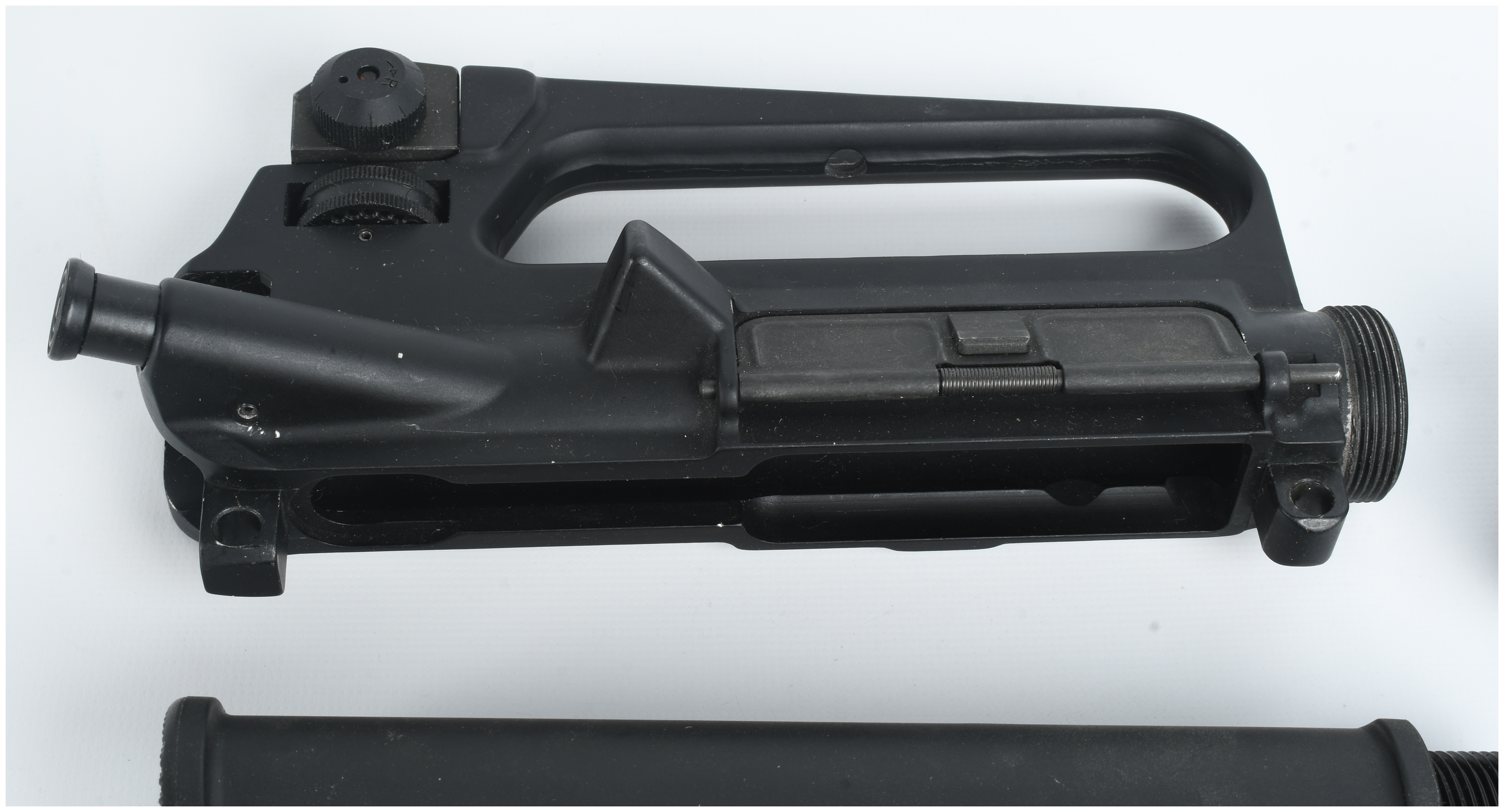 A Collection of 5 AR-15 Components Including a Stripped Upper Receiver and Collapsible Stocks