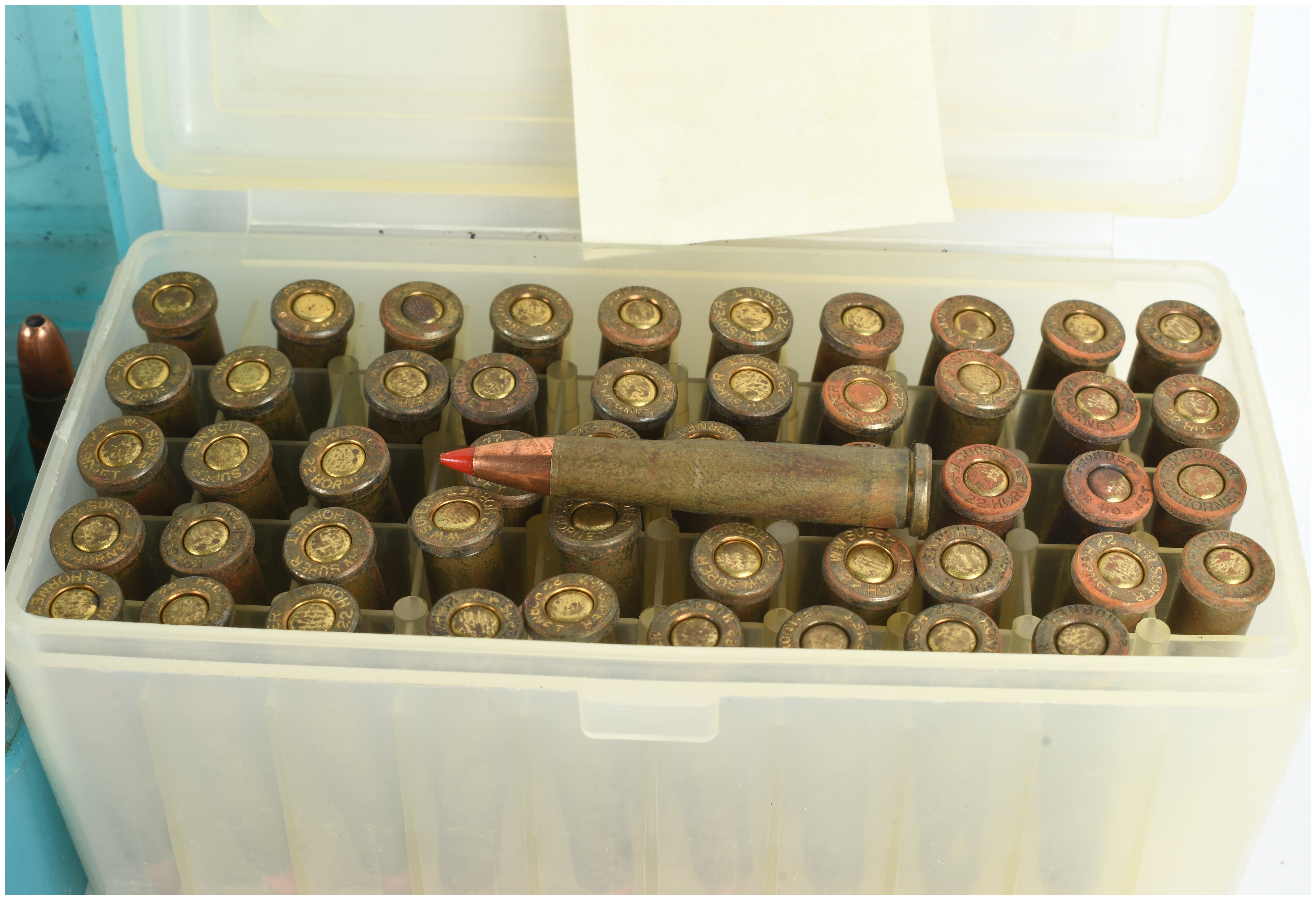 A Collection of 95 Rounds of .22 Hornet and .22 K-Hornet Centerfire Ammunition
