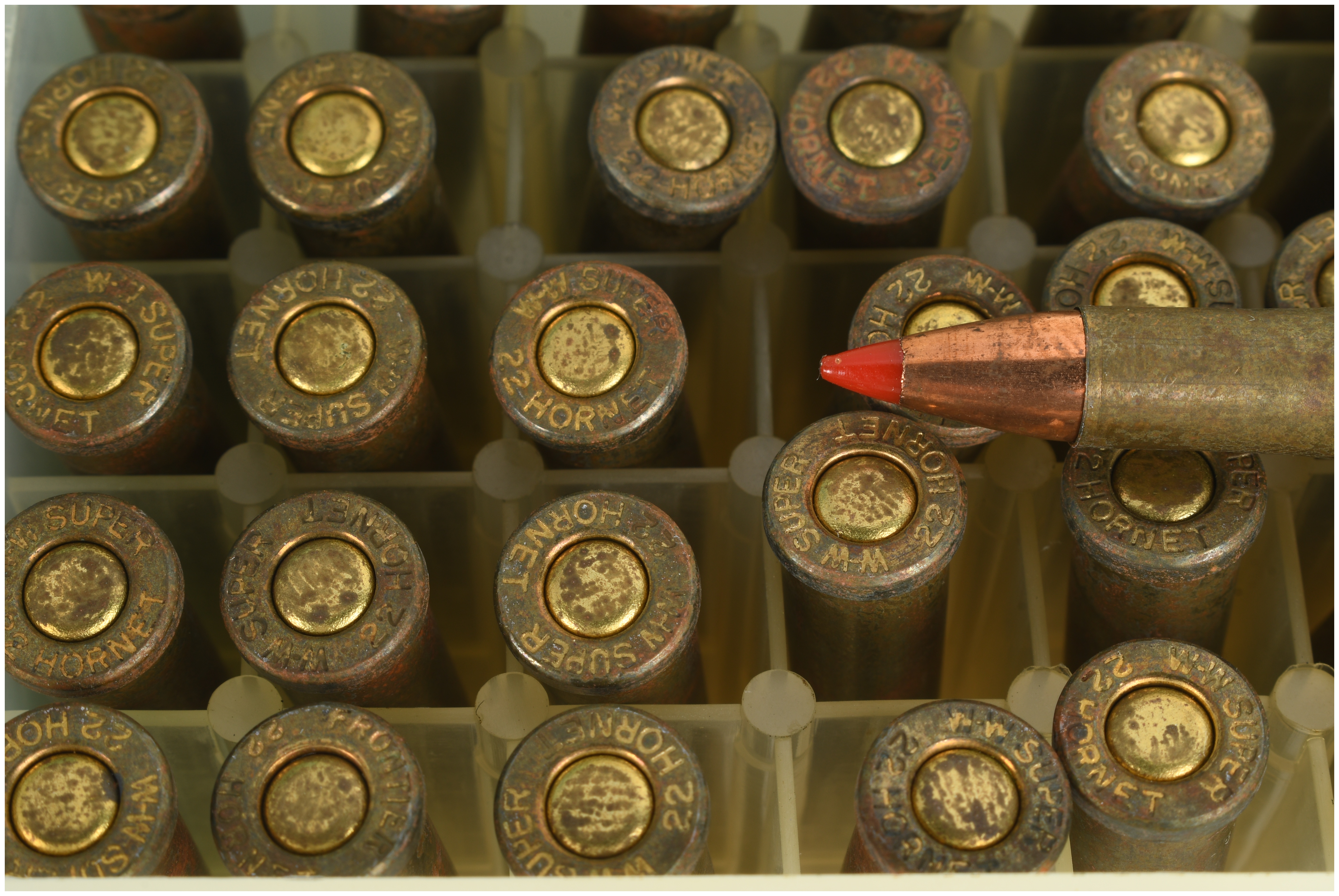 A Collection of 95 Rounds of .22 Hornet and .22 K-Hornet Centerfire Ammunition