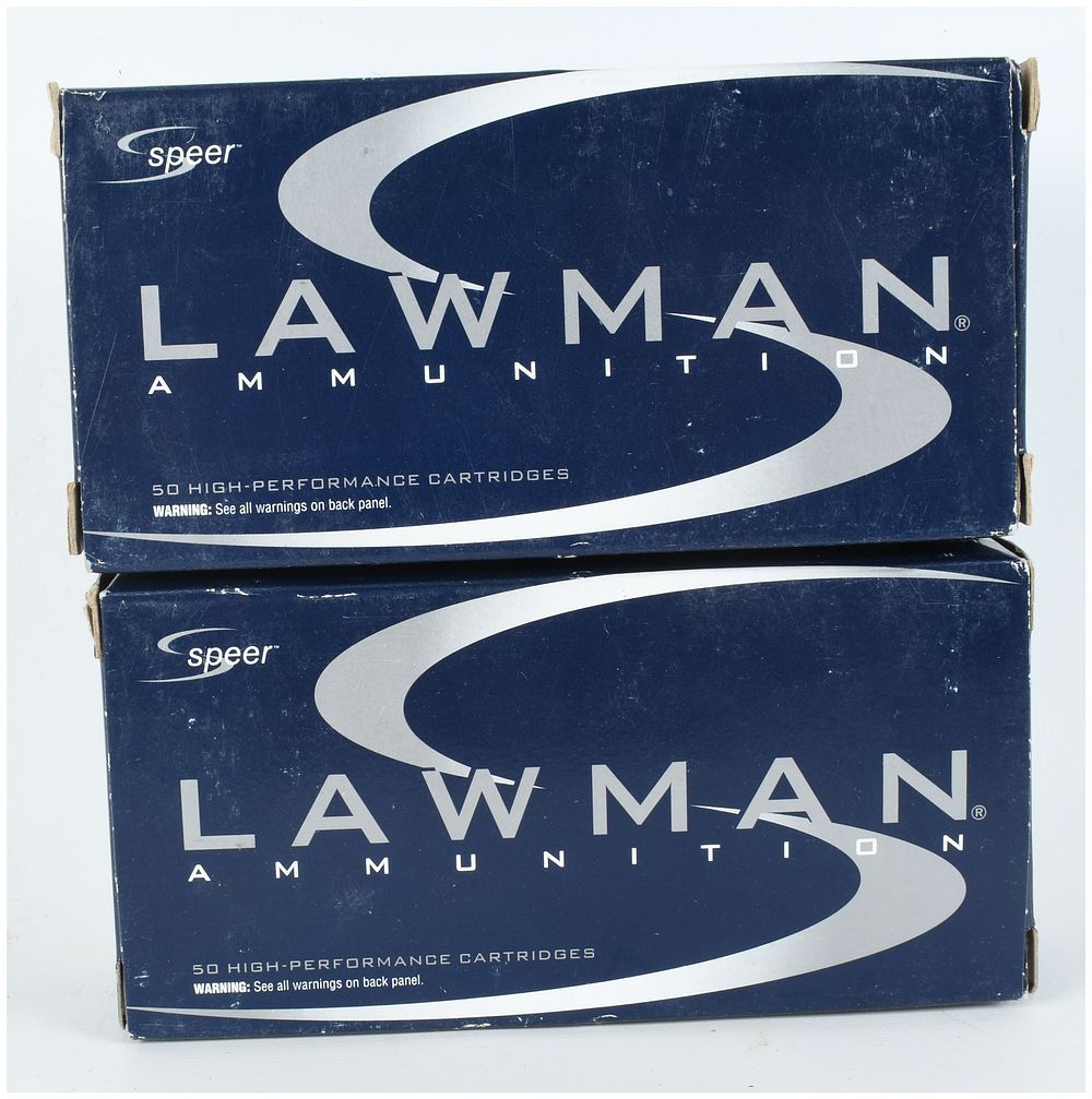 Lot 247: A Lot of 100 Rounds Speer Lawman Ammunition 9mm Luger