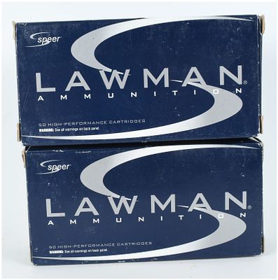 A Lot of 100 Rounds Speer Lawman Ammunition 9mm Luger. This lot consists of a total of 100 