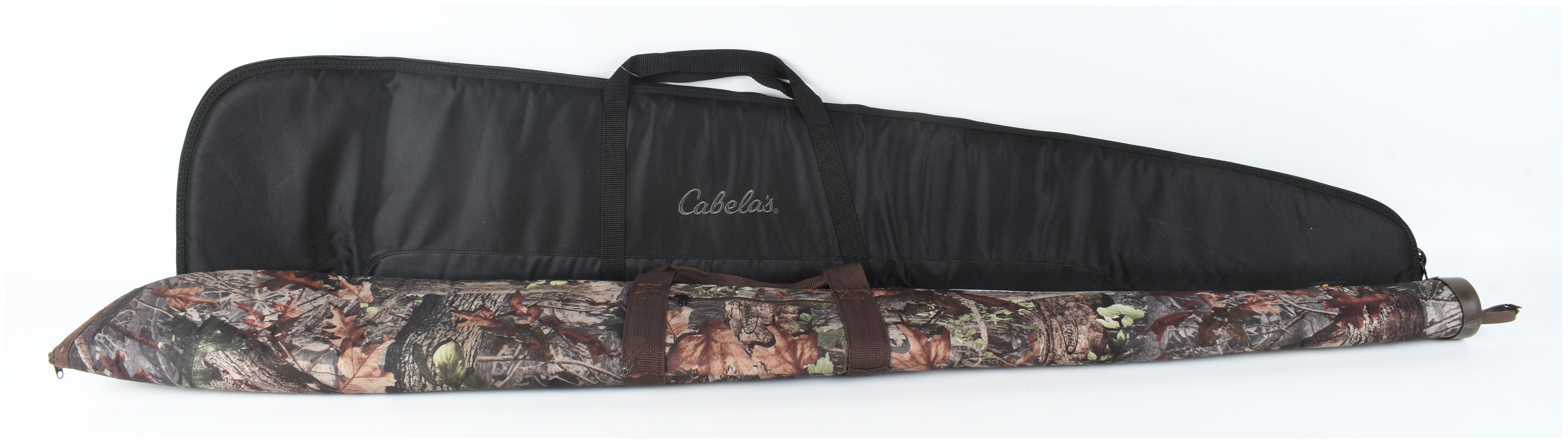 Two Soft-Sided Long Gun Cases including Cabela's and an Allen Company Style Camouflage Case