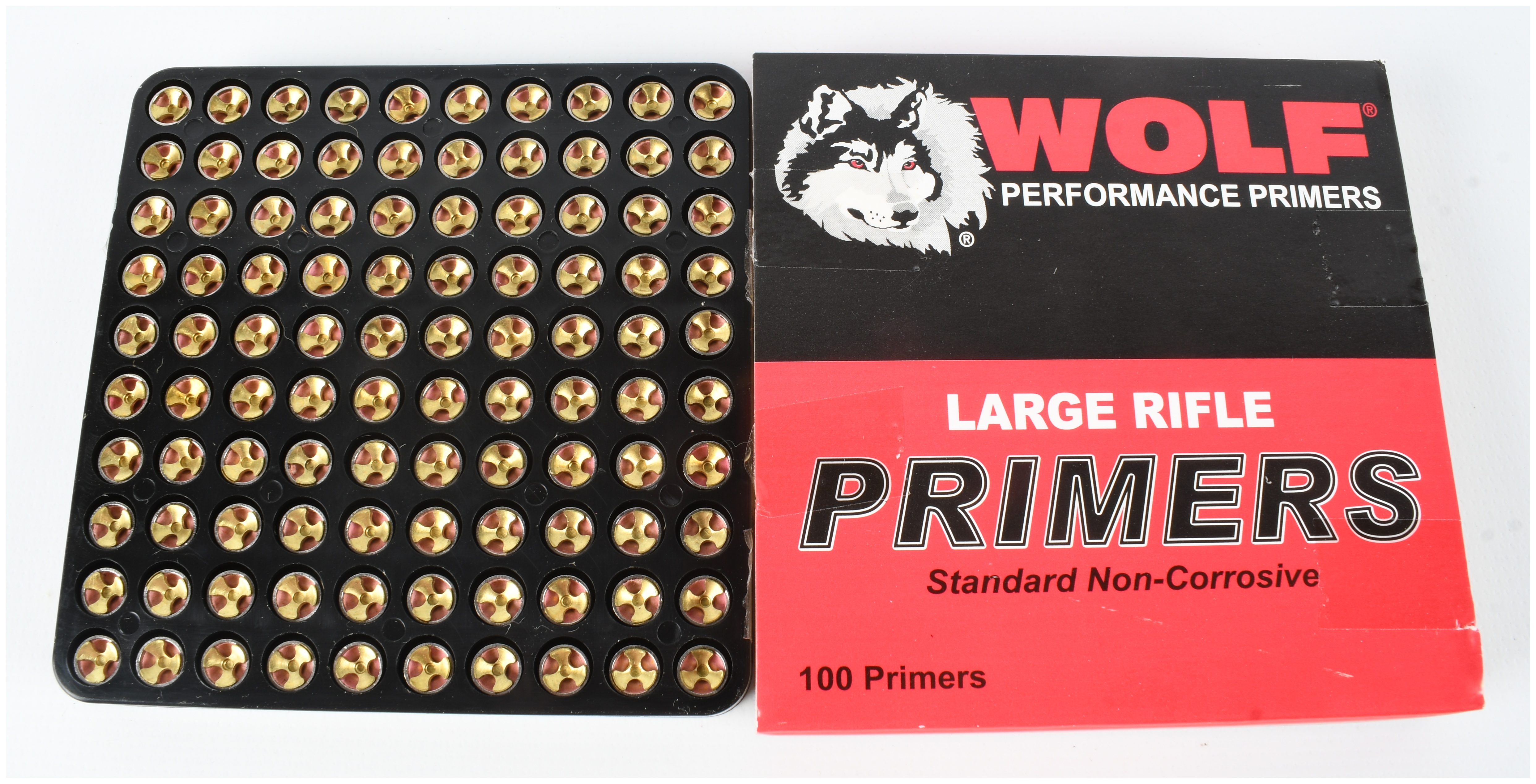 One Box of Wolf Performance Large Rifle Primers, 1,000 Count