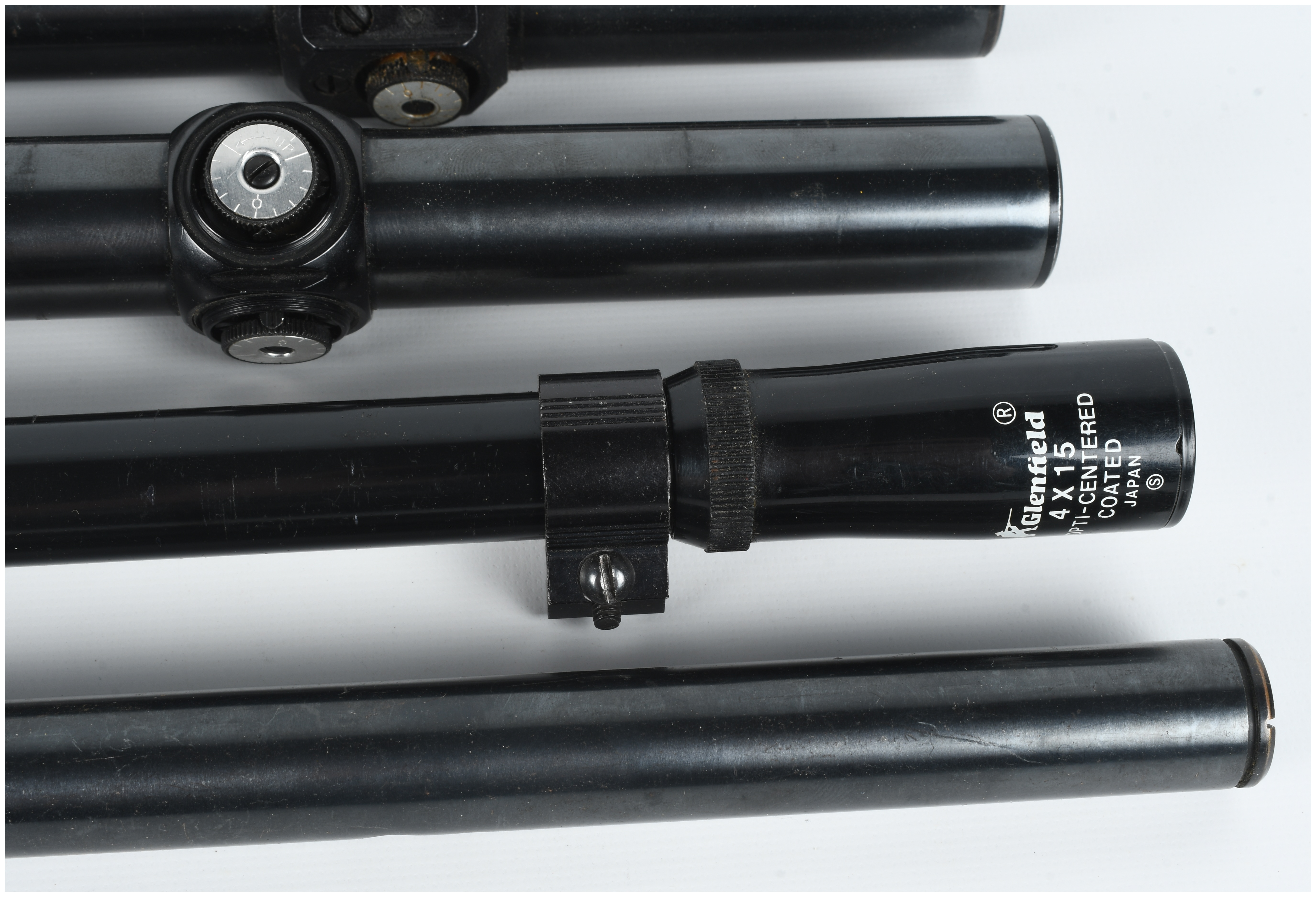 A Collection of Five Vintage Rifle Scopes