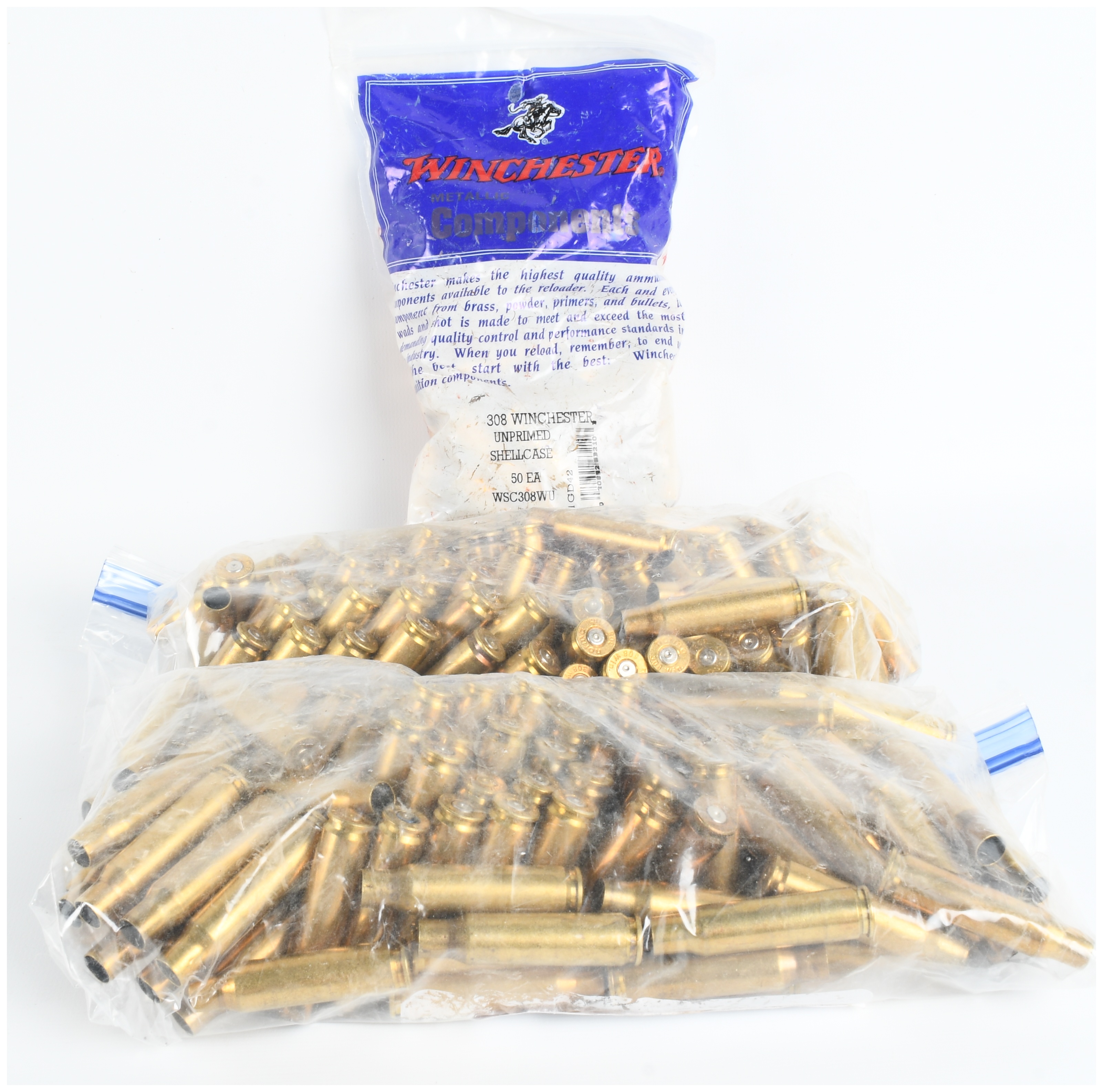 A Lot of 250 Winchester and Mixed Manufacturer .308 Winchester Brass Shell Casings