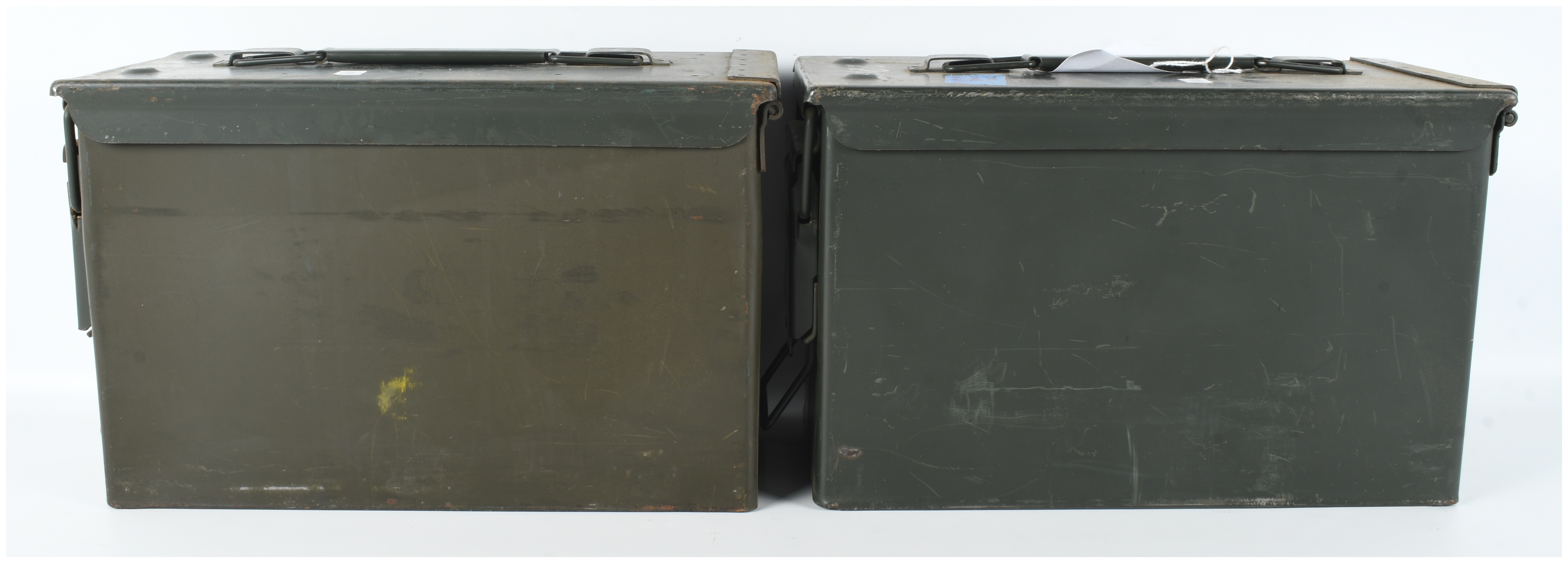 A Pair of US Military M2A1 .50 Caliber Steel Ammunition Containers