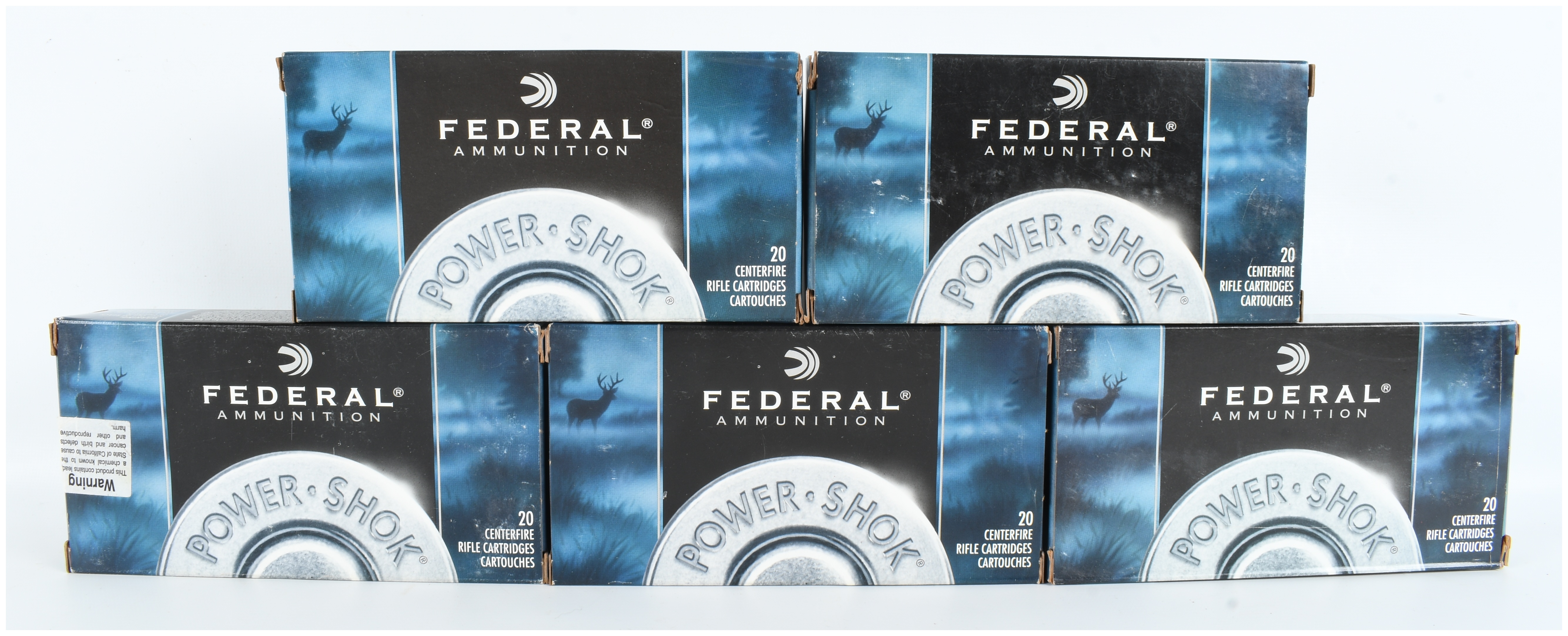 Federal Power-Shok 7mm Remington Magnum 150 Grain Soft Point Rifle Ammunition Lot of 100