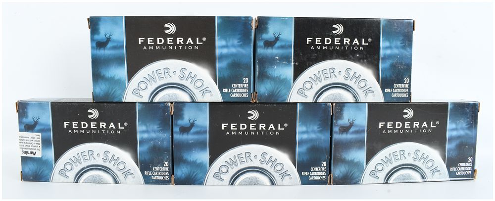 Lot 280: Federal Power-Shok 7mm Remington Magnum 150 Grain Soft Point Rifle Ammunition Lot of 100