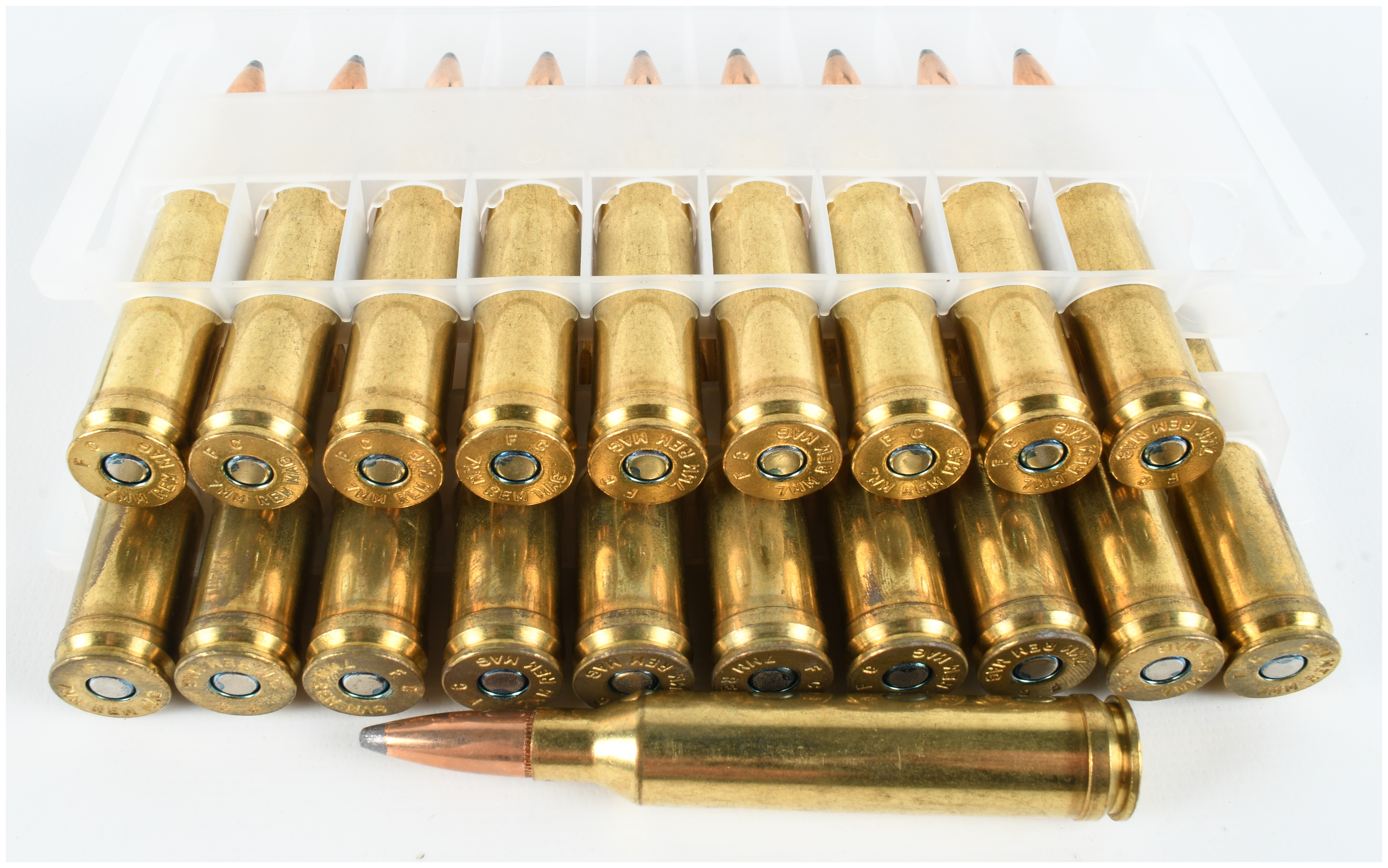 Federal Power-Shok 7mm Remington Magnum 150 Grain Soft Point Rifle Ammunition Lot of 100