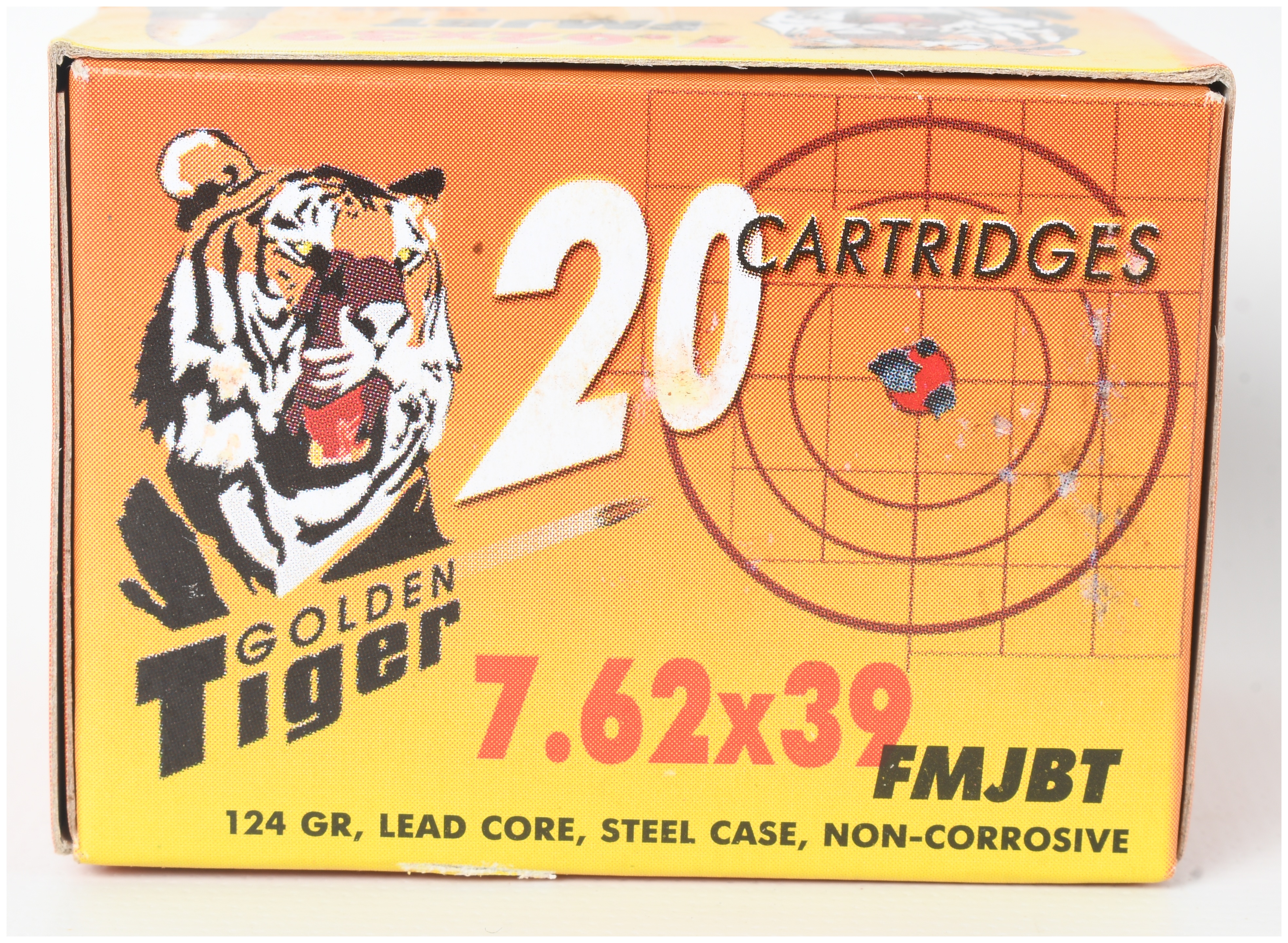 A Lot of 100 Rounds of Golden Tiger FMJBT Ammunition 7.62x39mm